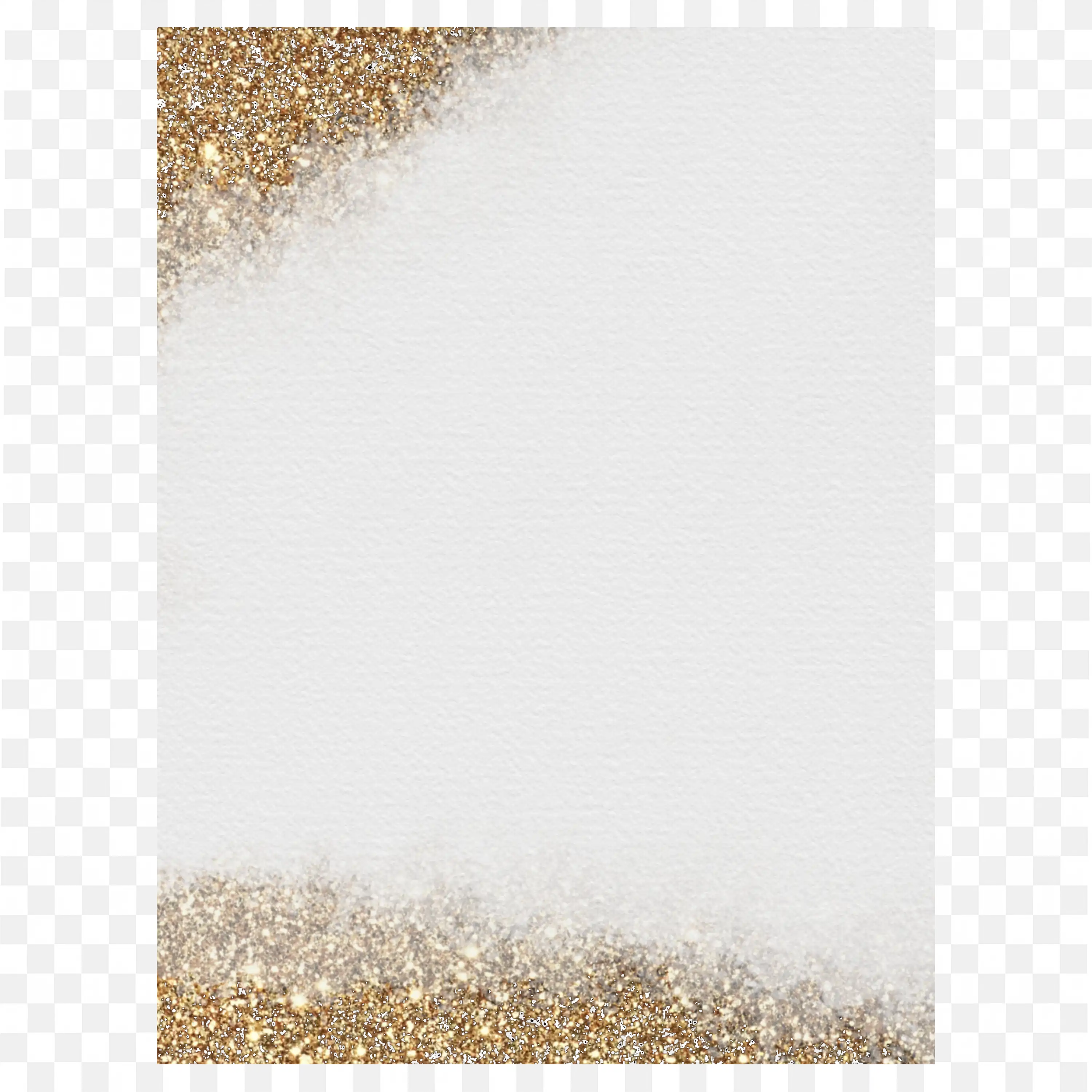 Rustic Gold Dust Frame Edge Texture for Invitations Png