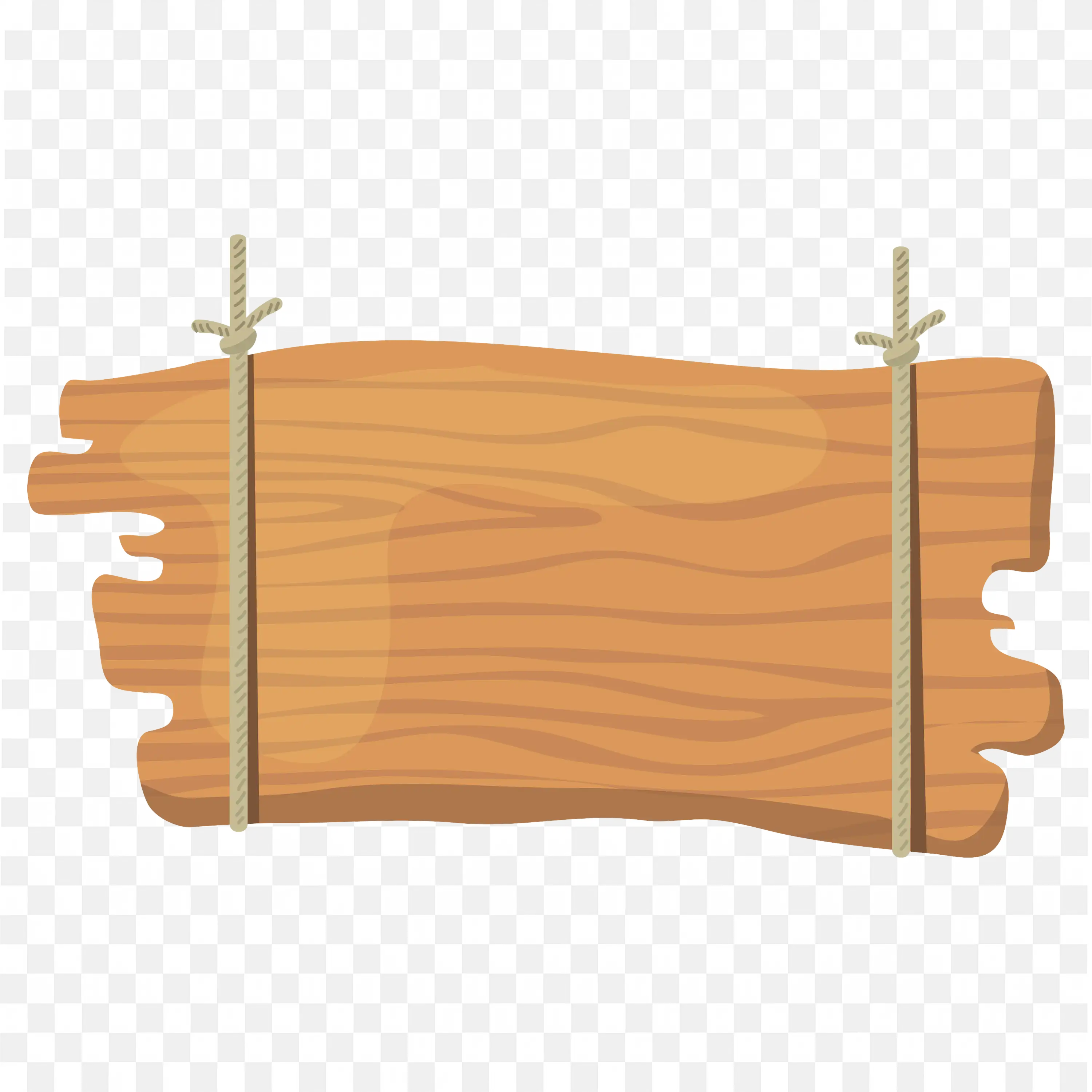 Rustic Wooden Plank Frame Hanging Signboard Design Png