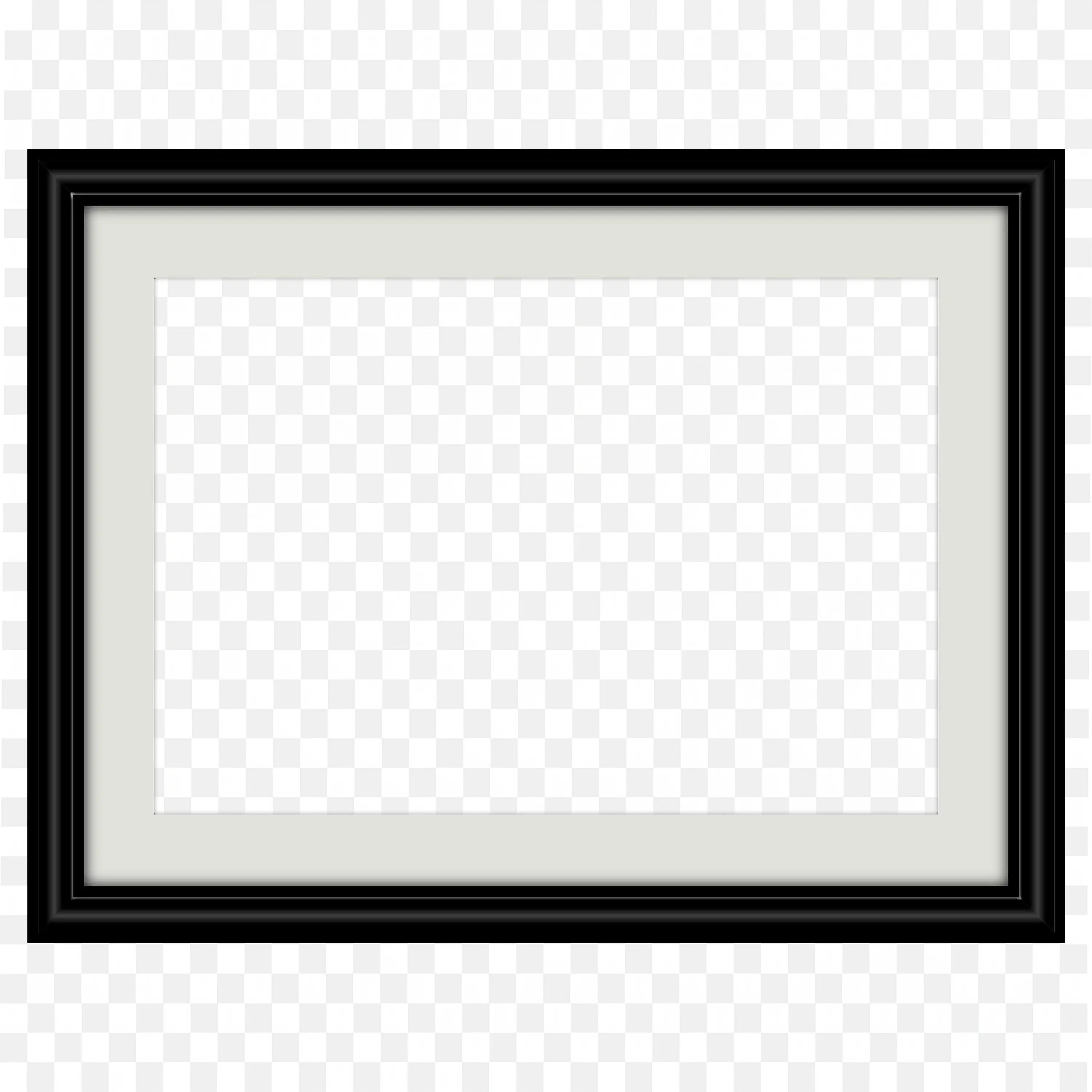 Simple Black Border Frame with White Fill Center Image