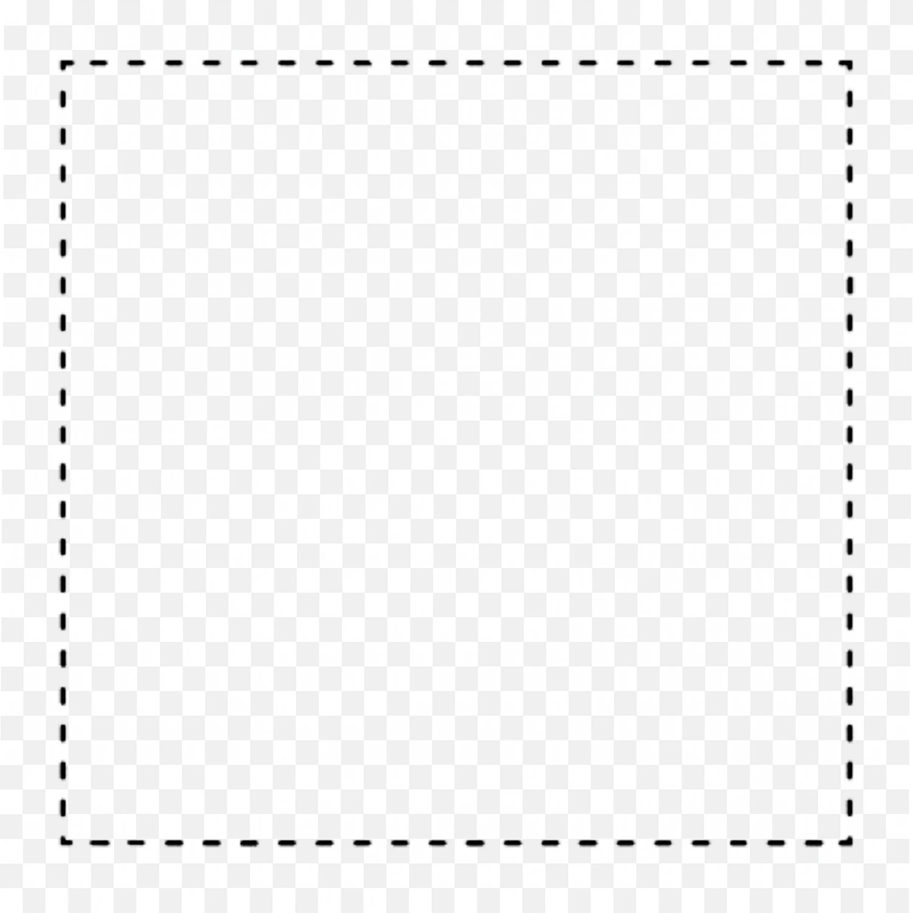 Simple Black Dotted Square Frame Border Png Image