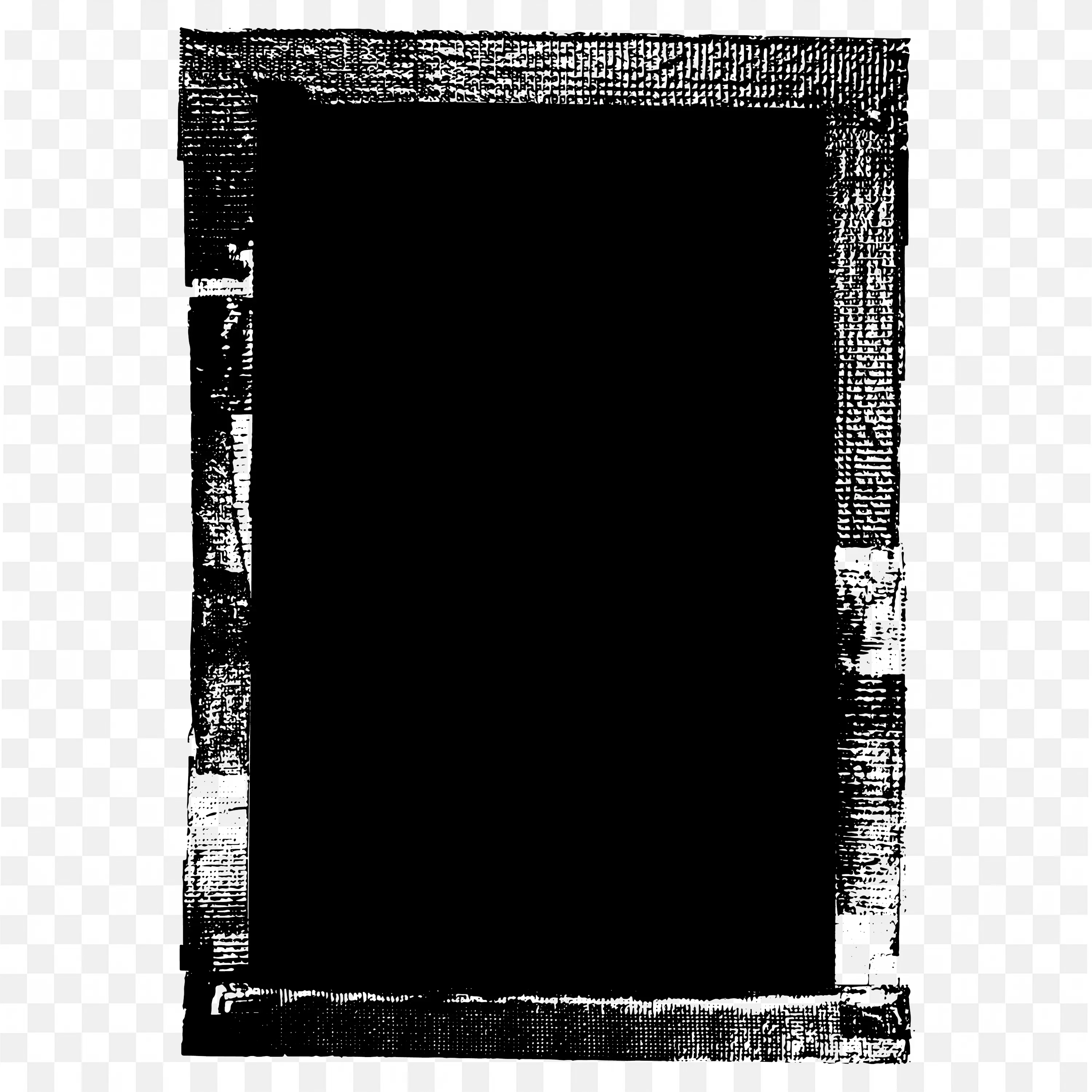 Simple Black Square Frame with Rounded Corners Png