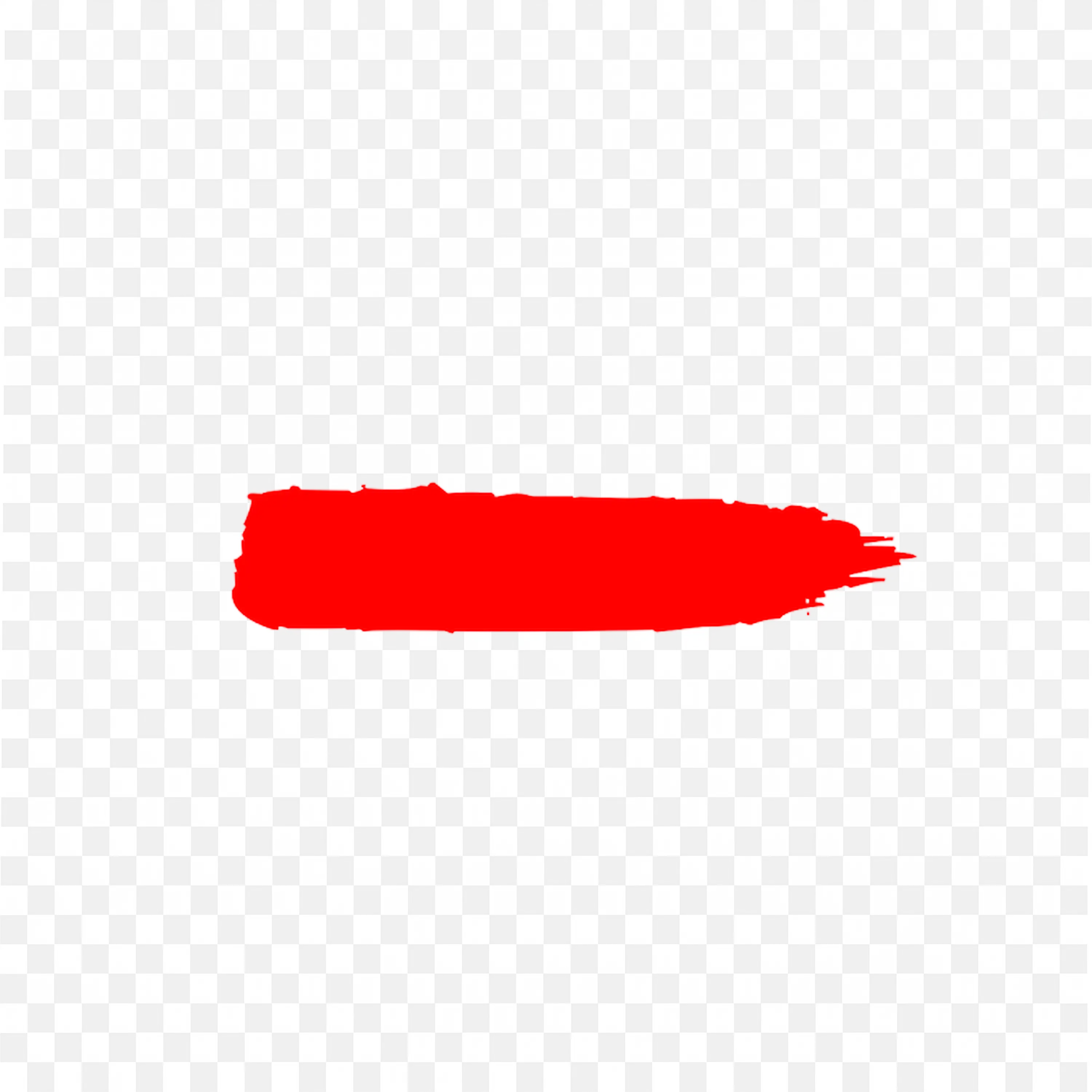 Single Red Paint Brush Stroke Rough Texture Frame Png
