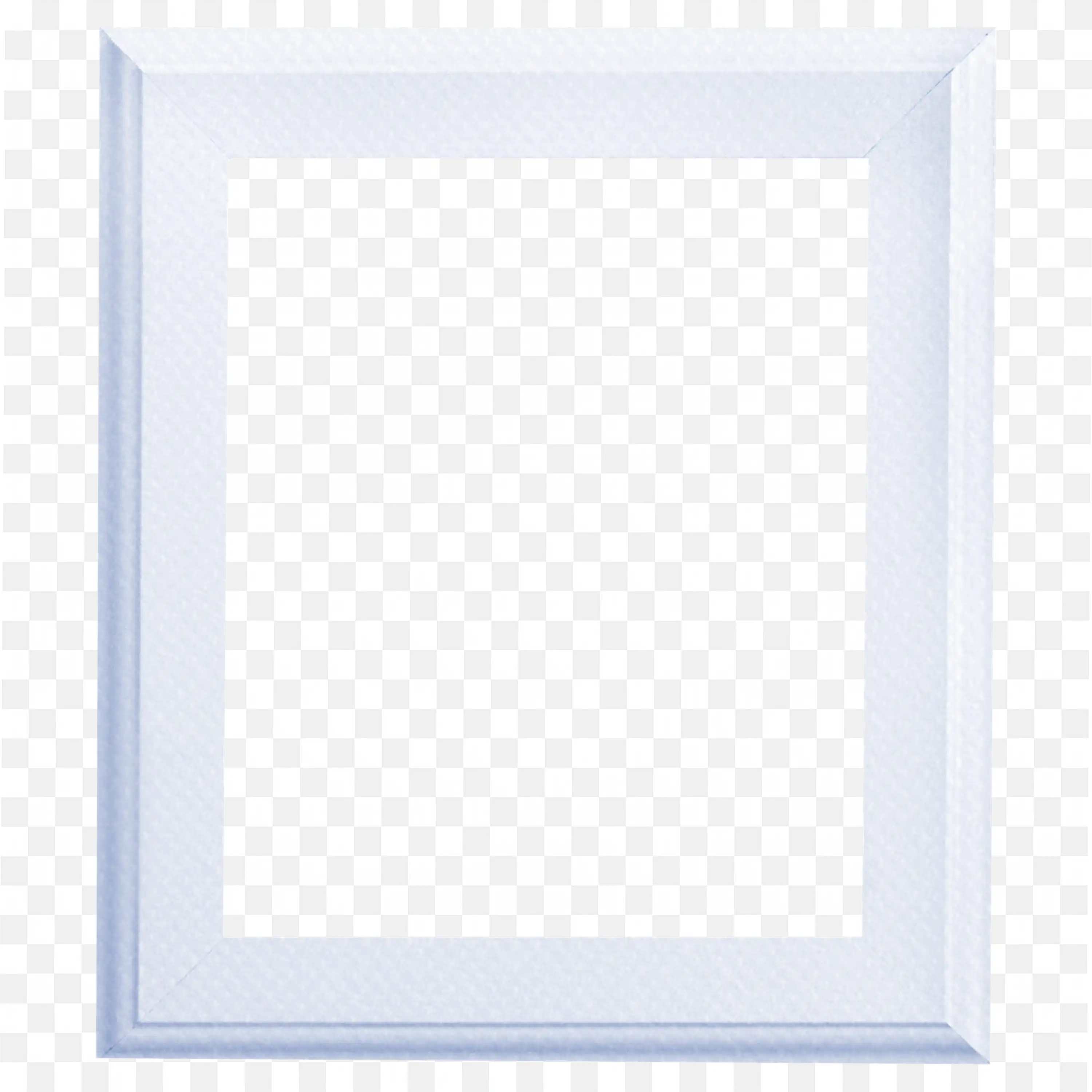 Soft Blue 3D Shadow Frame with White Center Blank Design