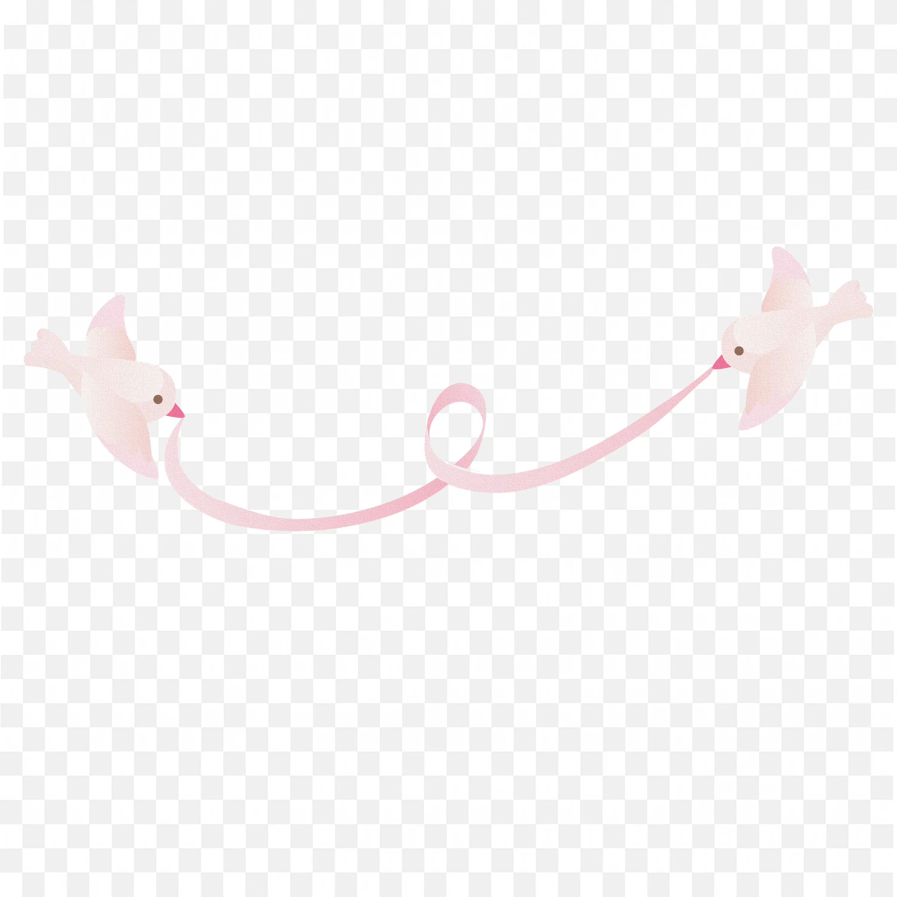Soft Pink Ribbon Scroll Border Frame for Notes Or Quotes