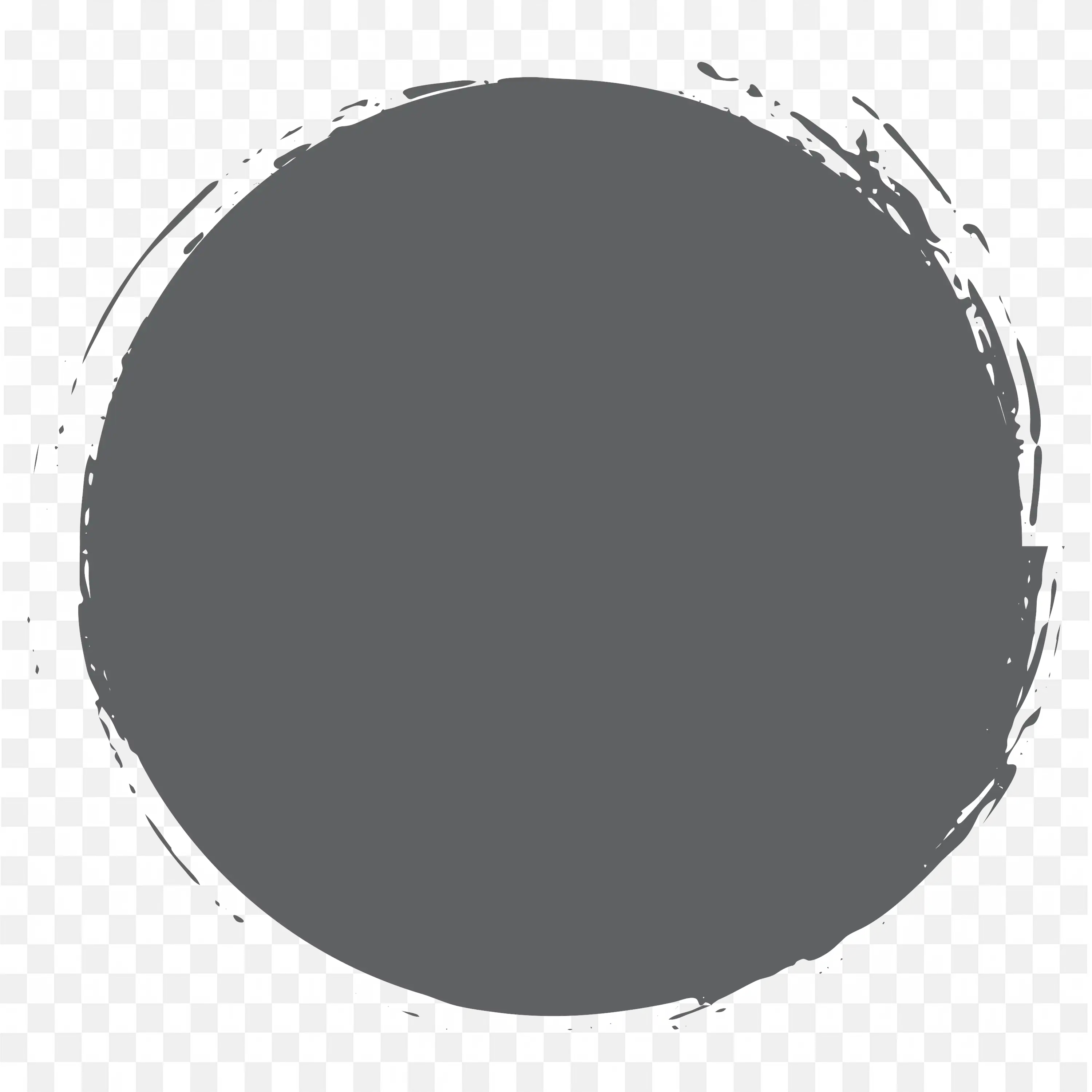 Solid Gray Circle Simple Minimalist Round Frame Png