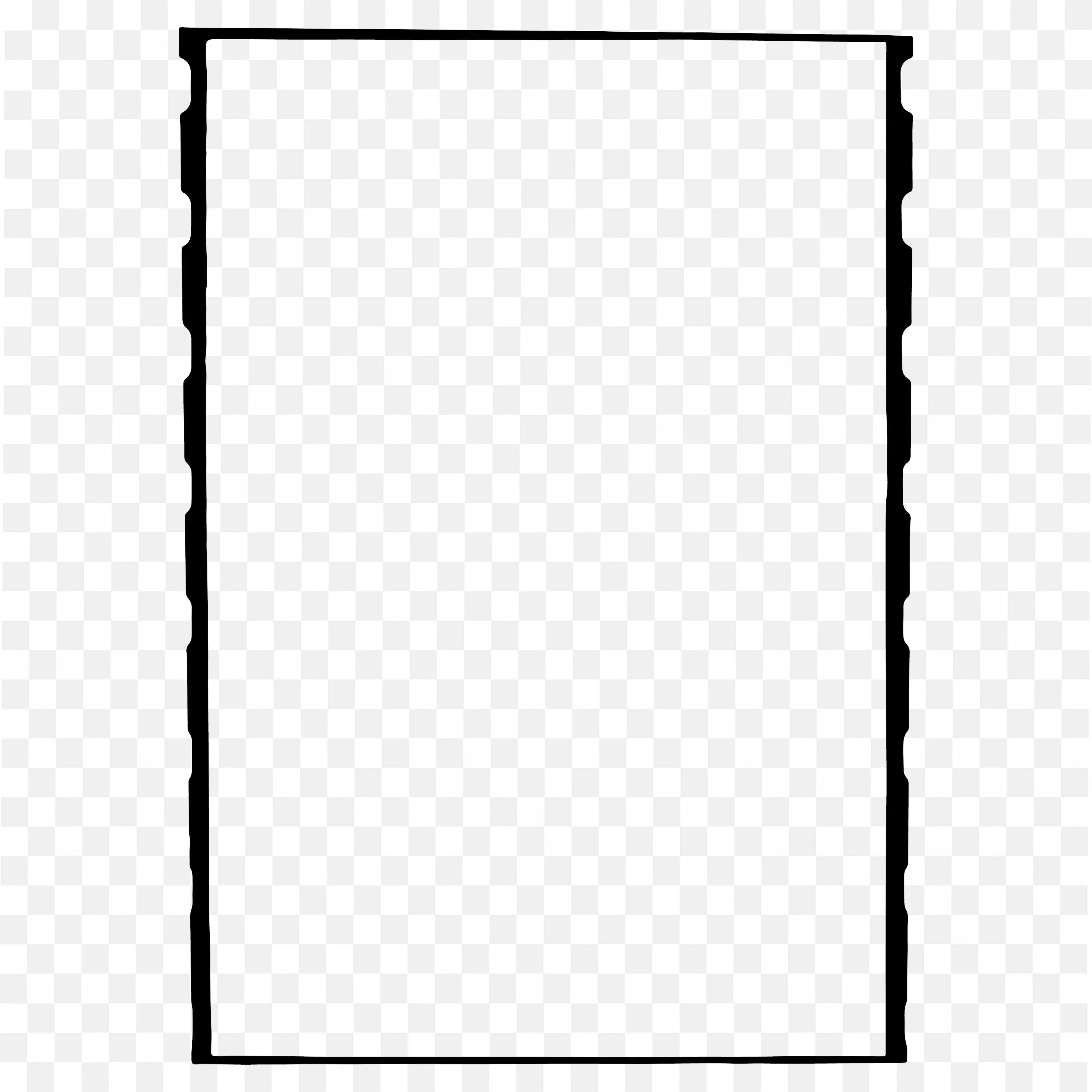 Square Black Frame with Transparent Center Png Image