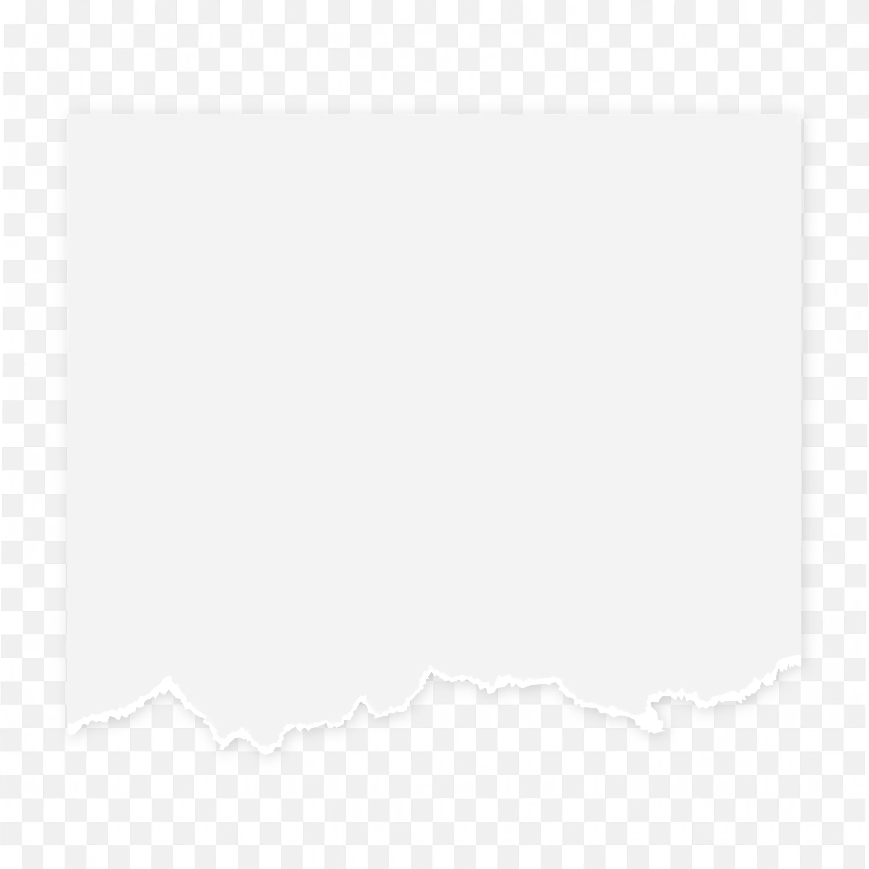 Torn Paper Edge White Background Simple Frame Template Png