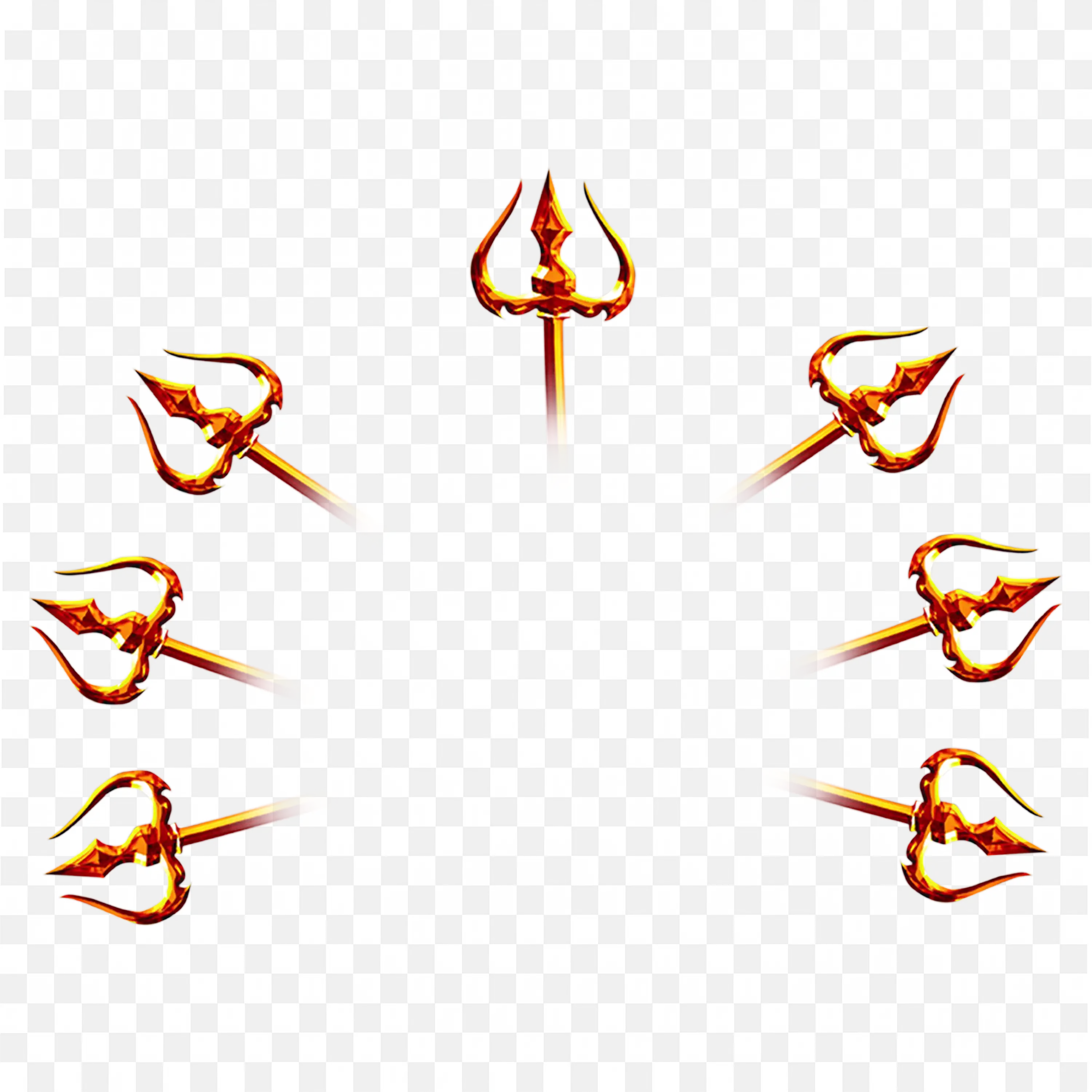 Trishul Arc Design Central Trident with Semi Circular Layout