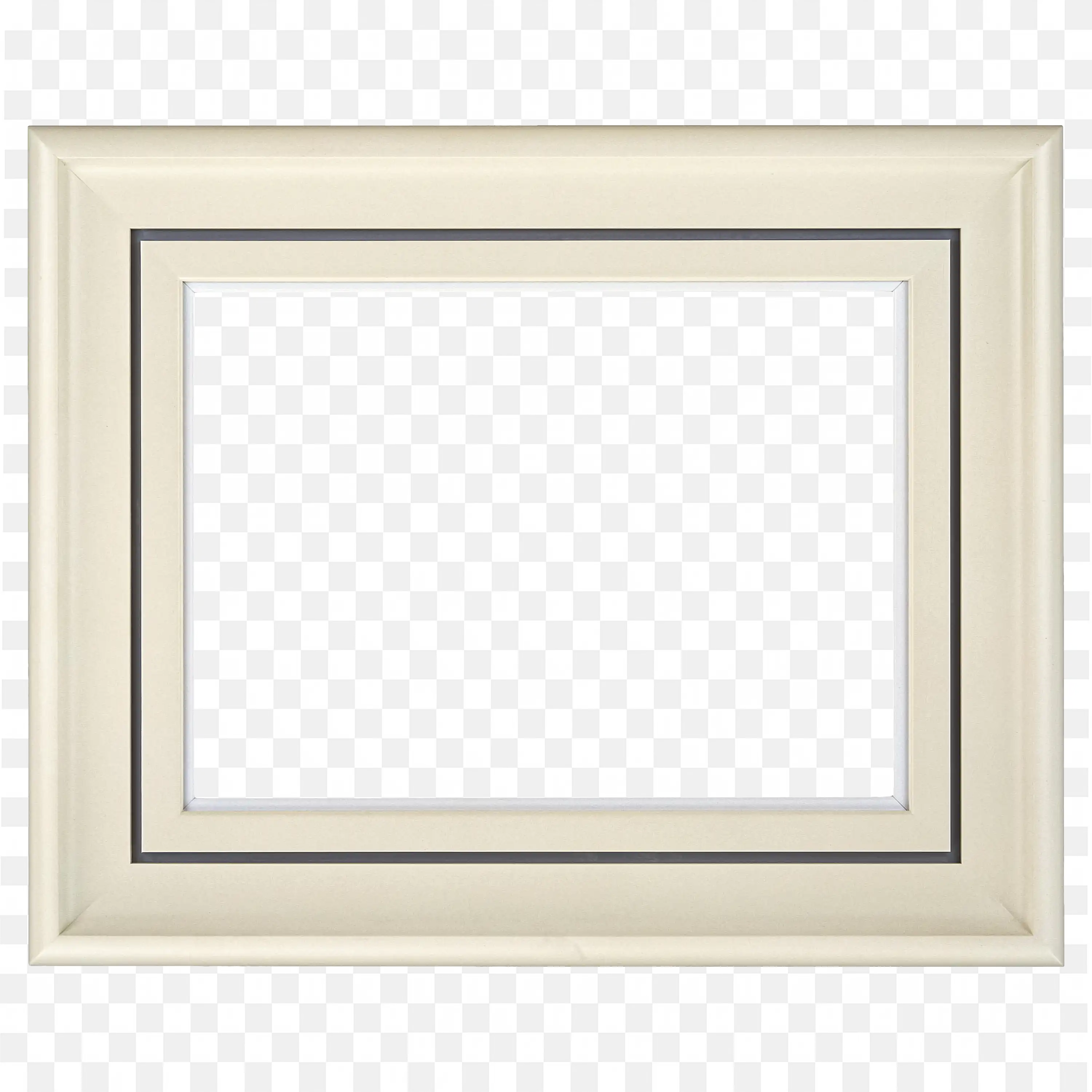 White Smooth Frame with Minimalist Rectangular Design Png