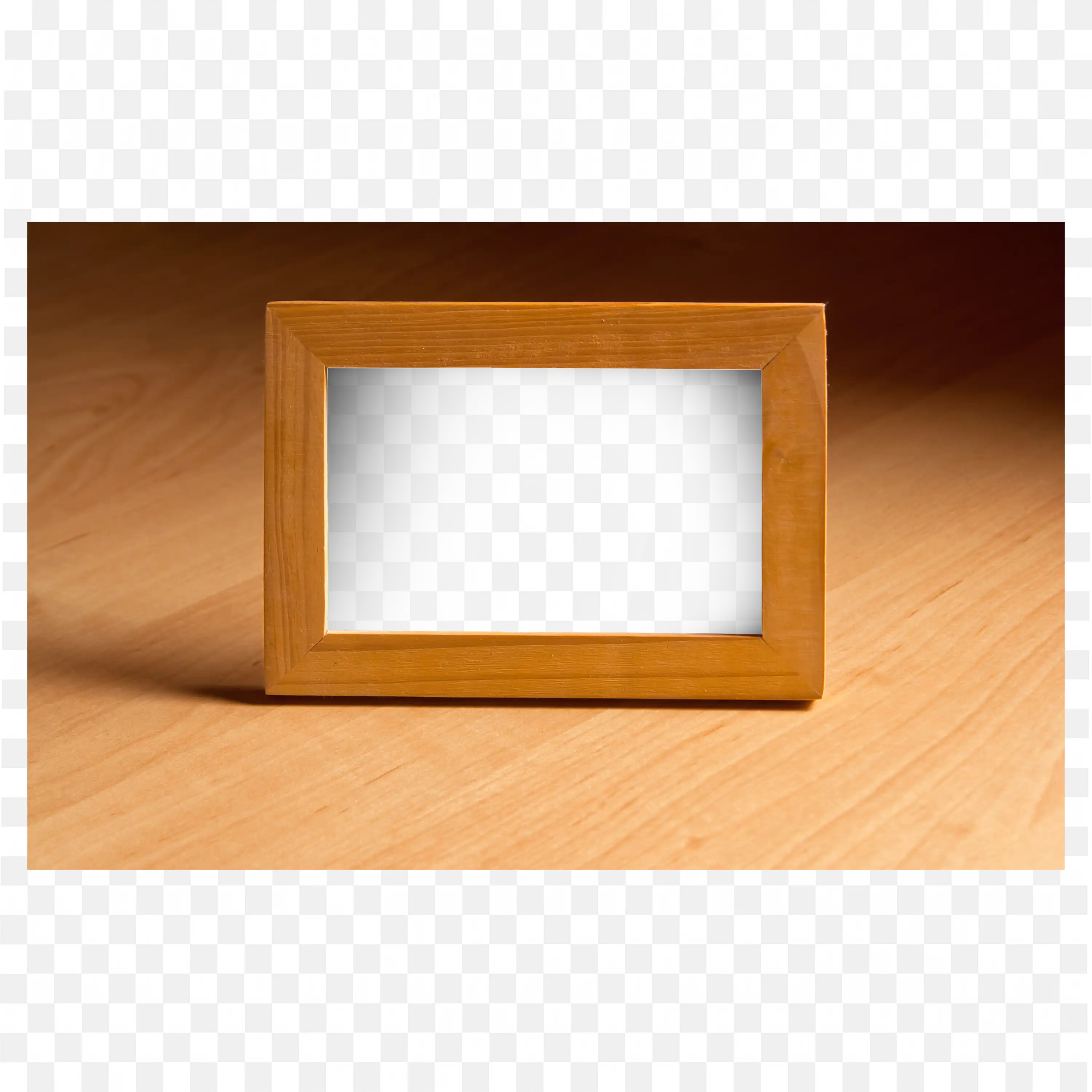 Wooden Desk Stand Frame with Light Blank Paper Center