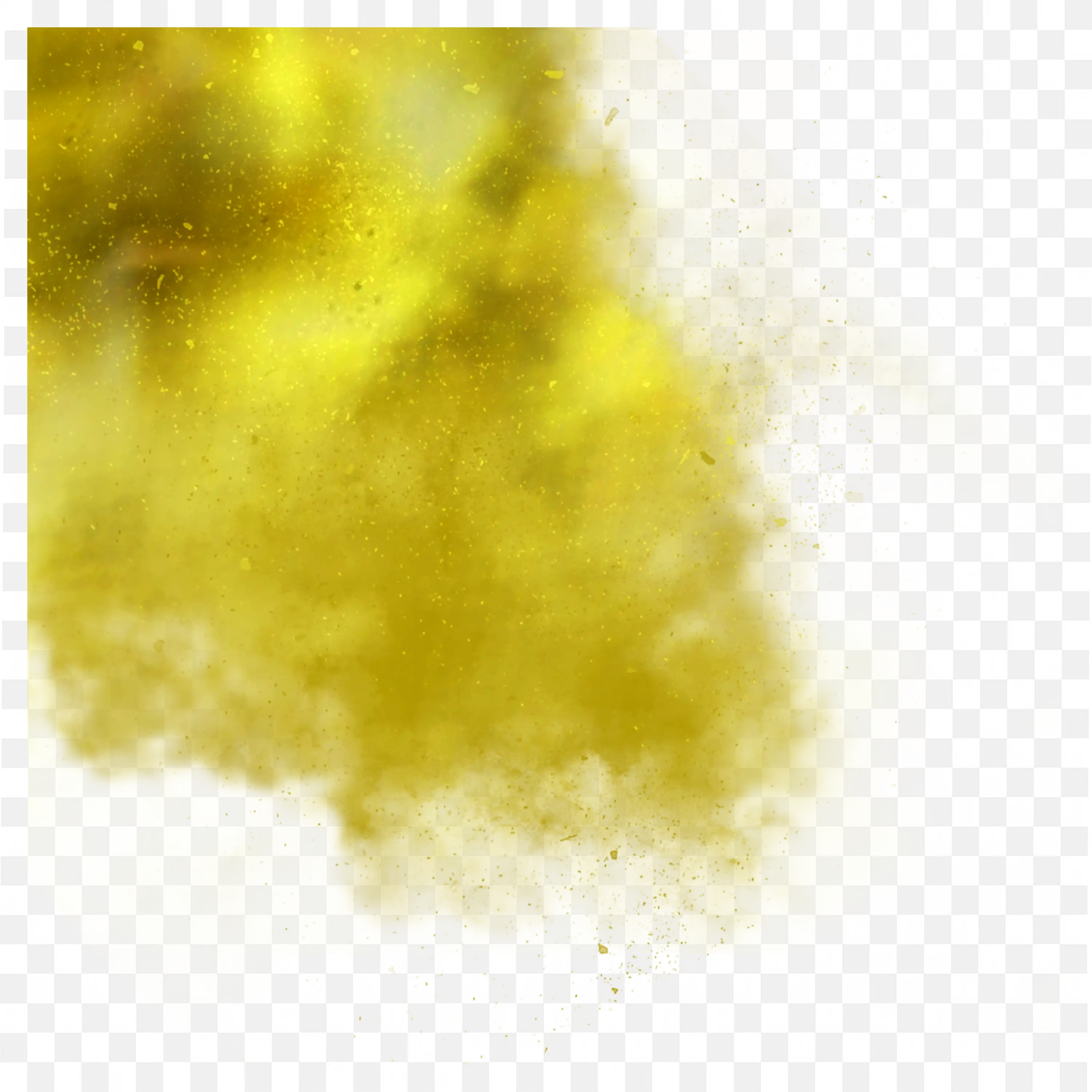 Yellow Foggy Cloudy Paint Splash Abstract Grunge Frame Png