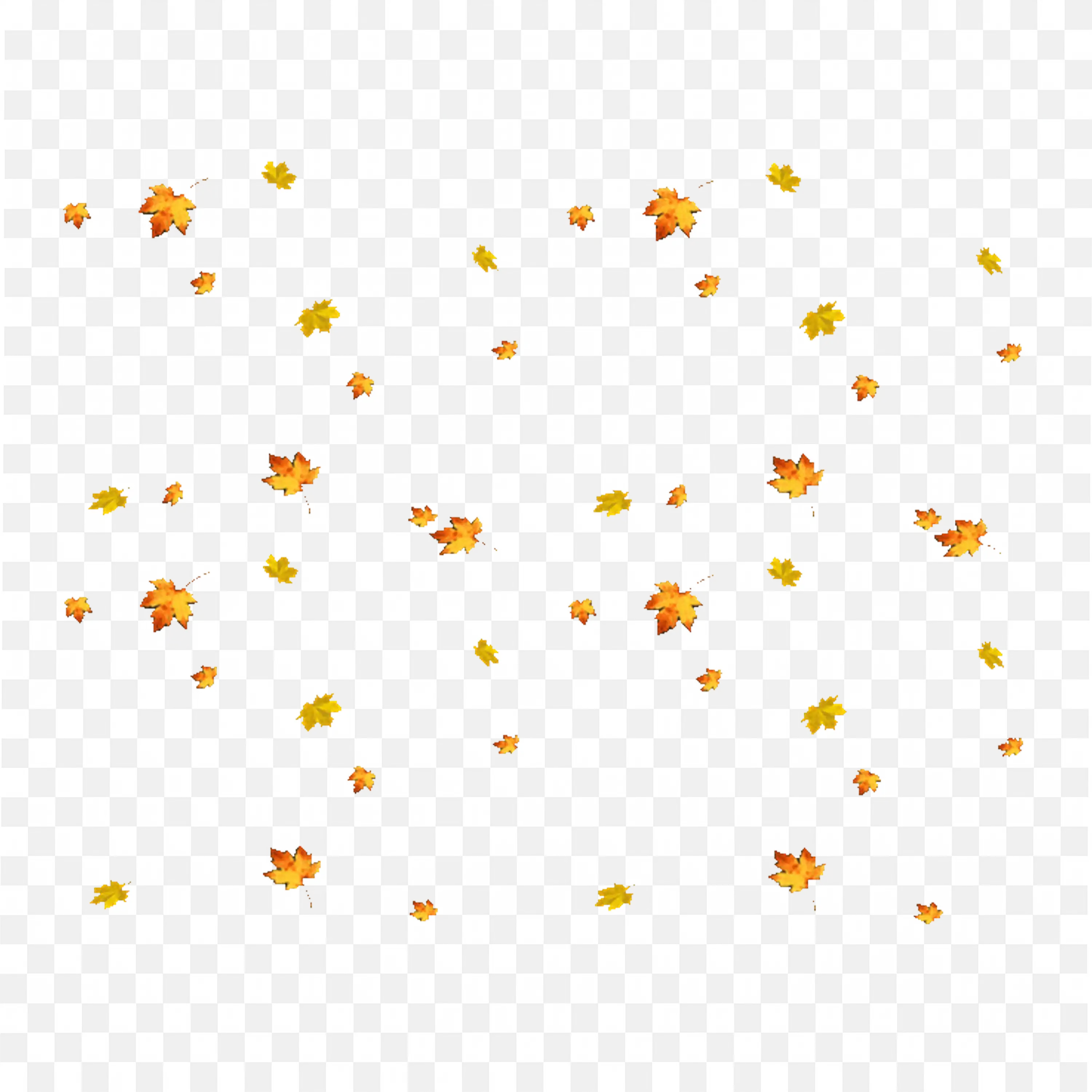 Yellow and Orange Falling Stars Confetti Frame Png Download