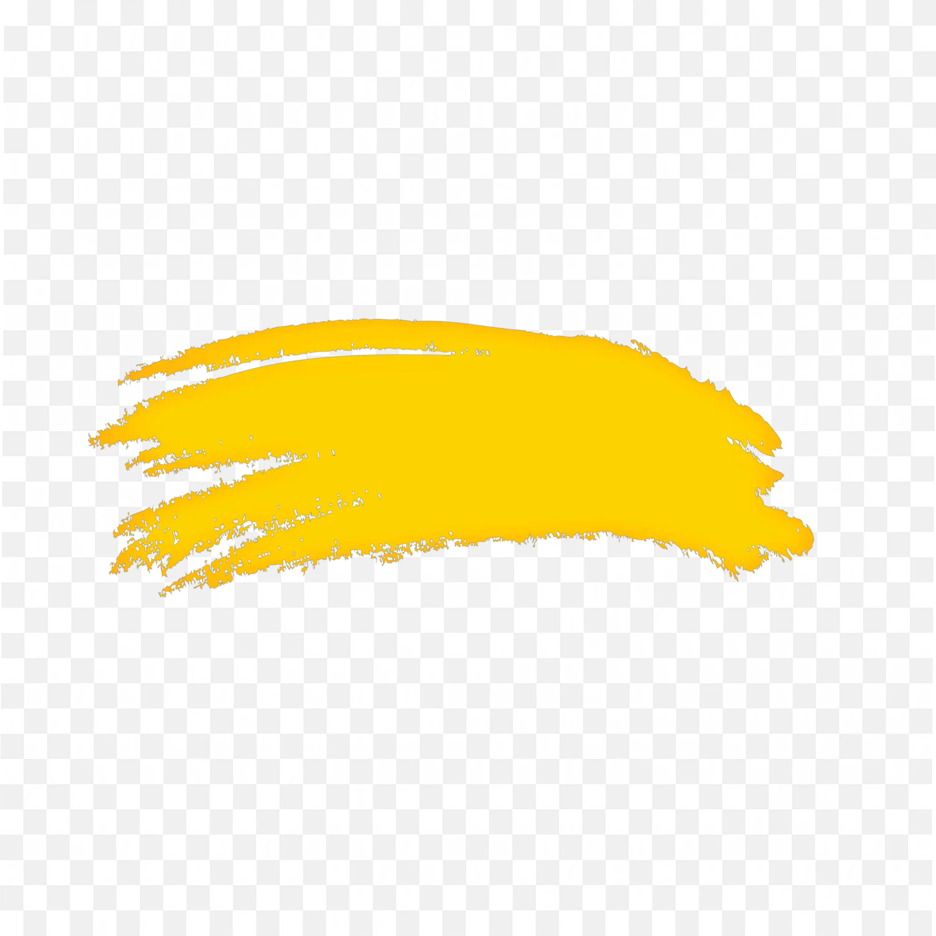 Yellow Paint Brush Stroke Bold Rough Artistic Frame Png