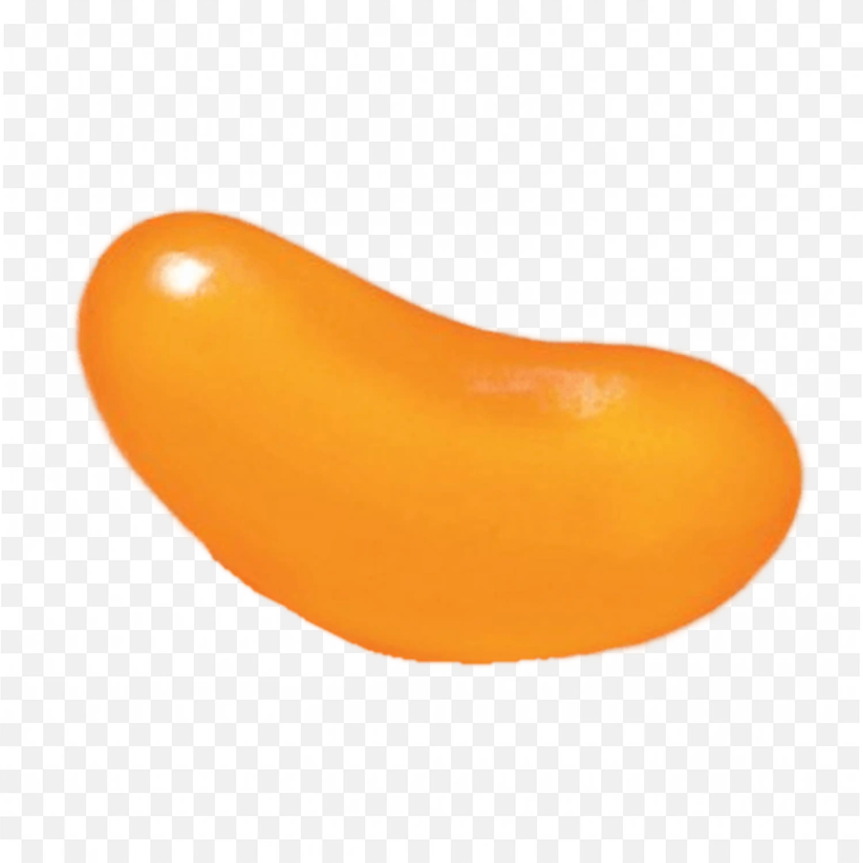Bright Orange Jelly Bean Slice with Smooth Texture Png