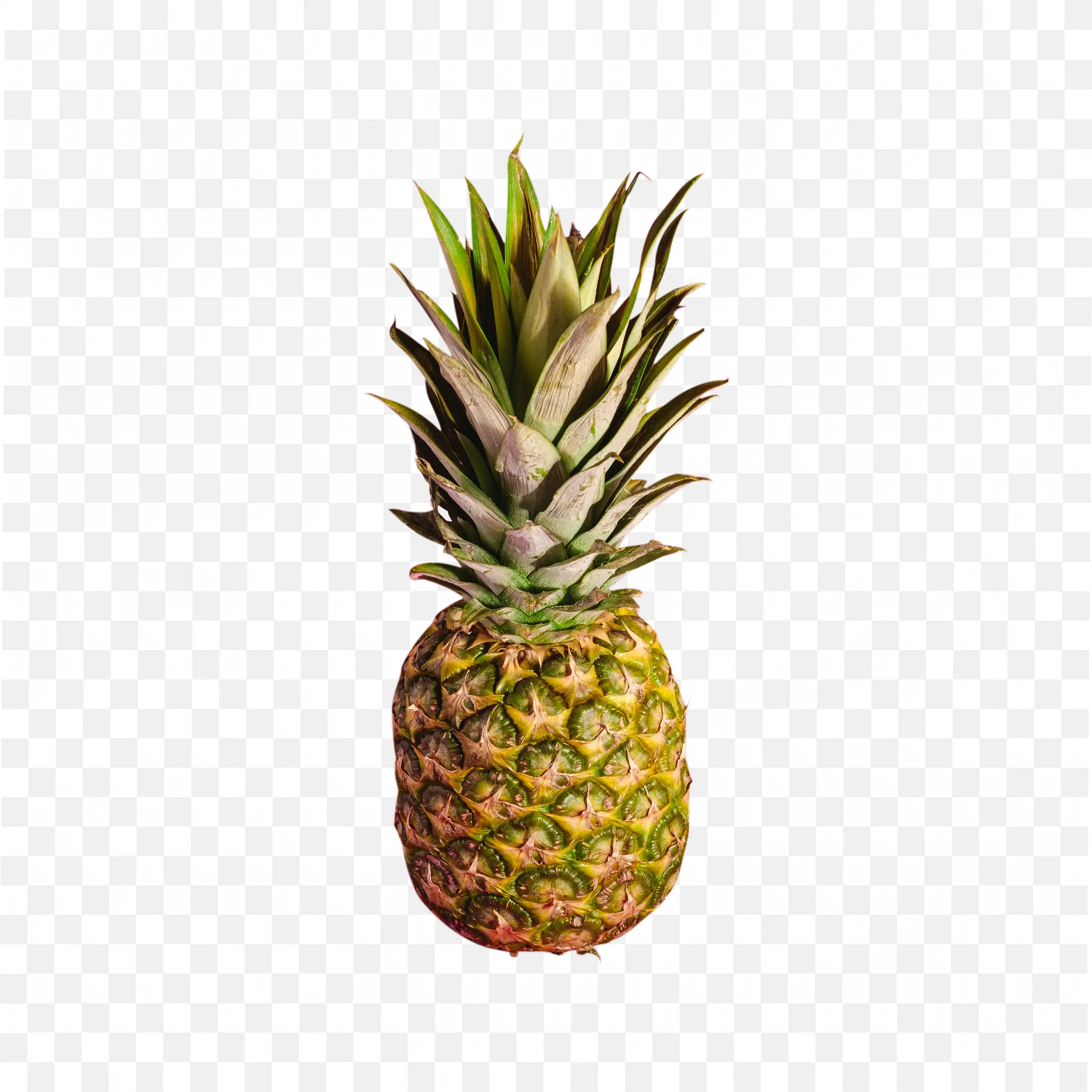 Bright Pineapple with Fresh Green Leaves Png Image Free