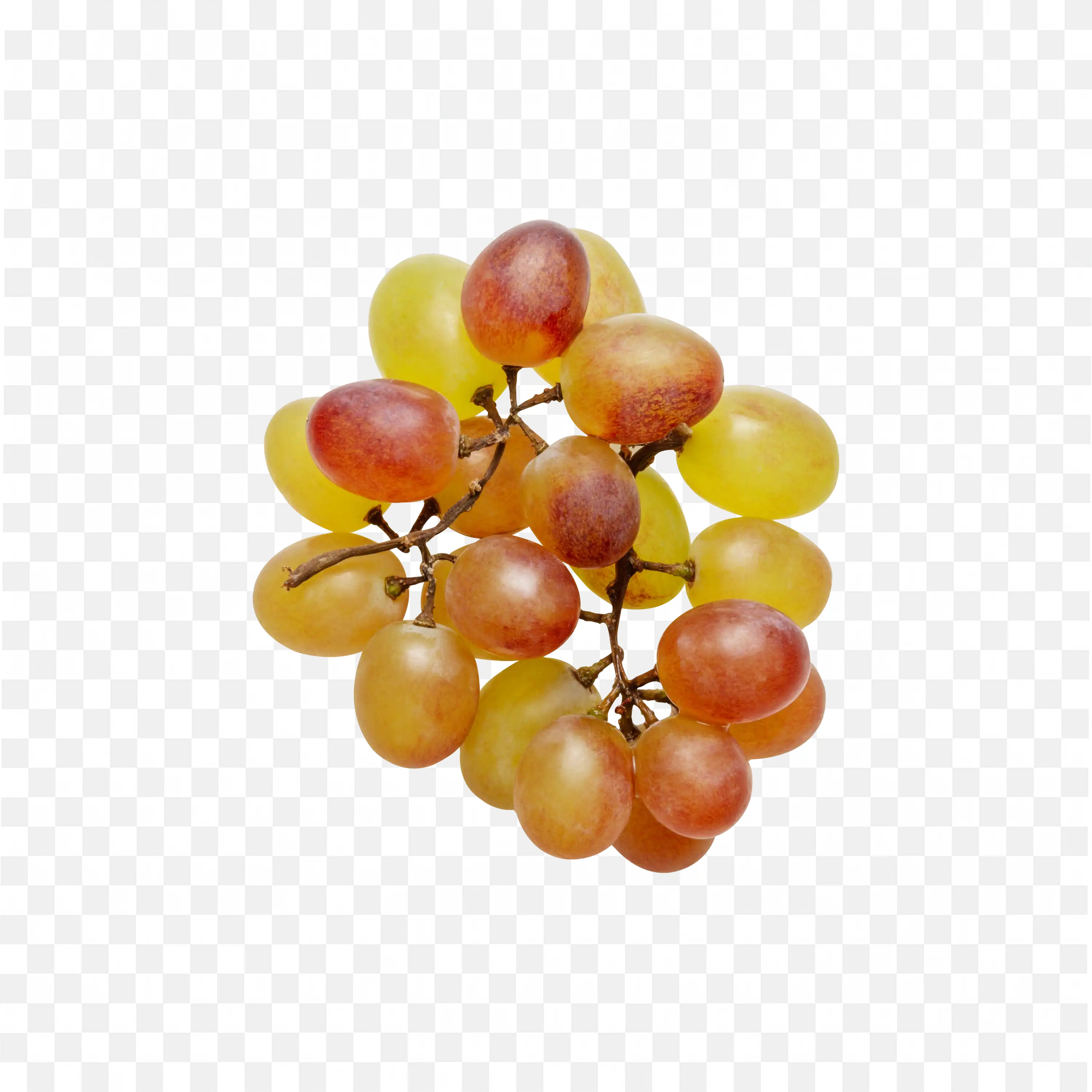 Bunch of Fresh Grapes in Shades of Red and Yellow Free Png