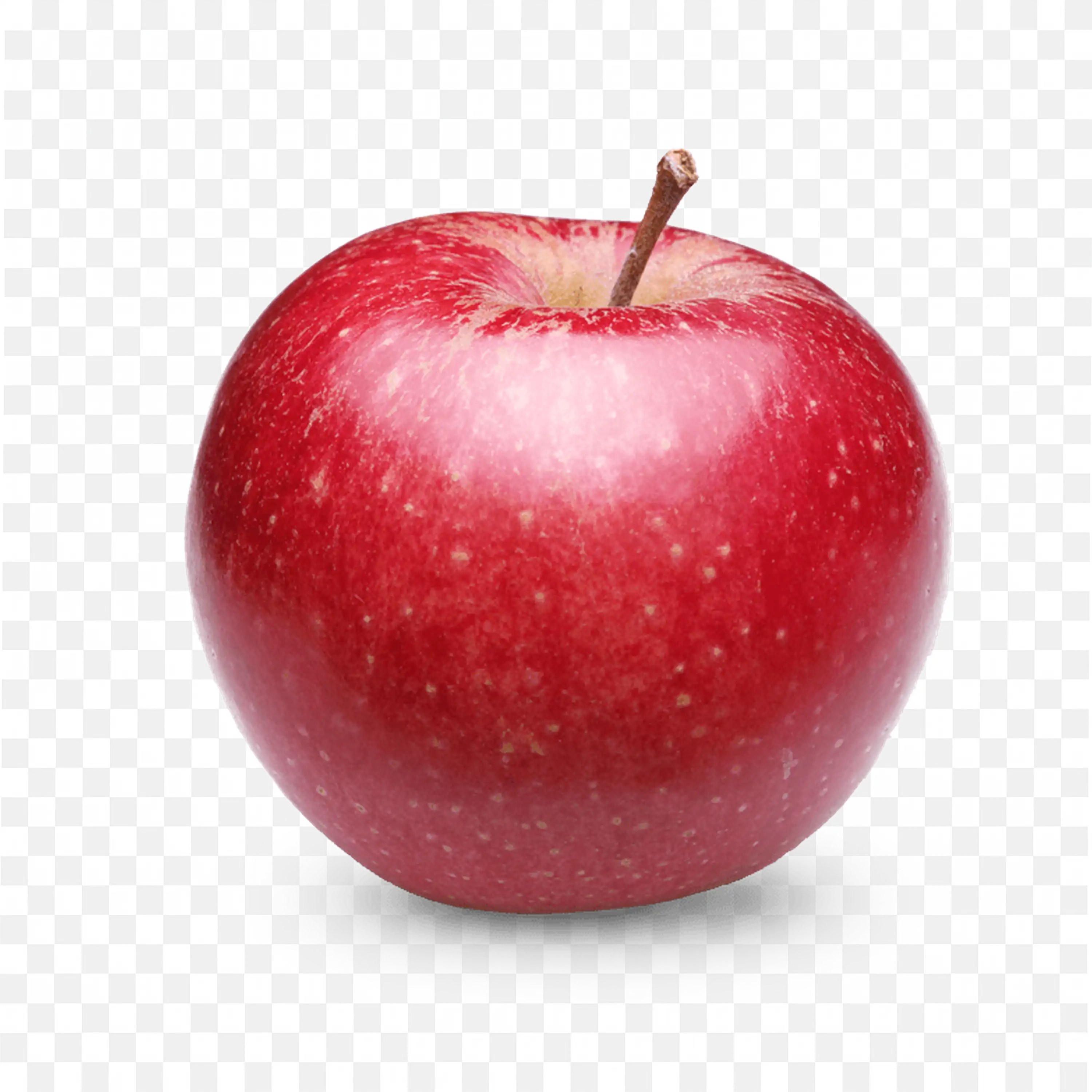 Closeup View of a Glossy Red Apple with Shiny Skin Png Free