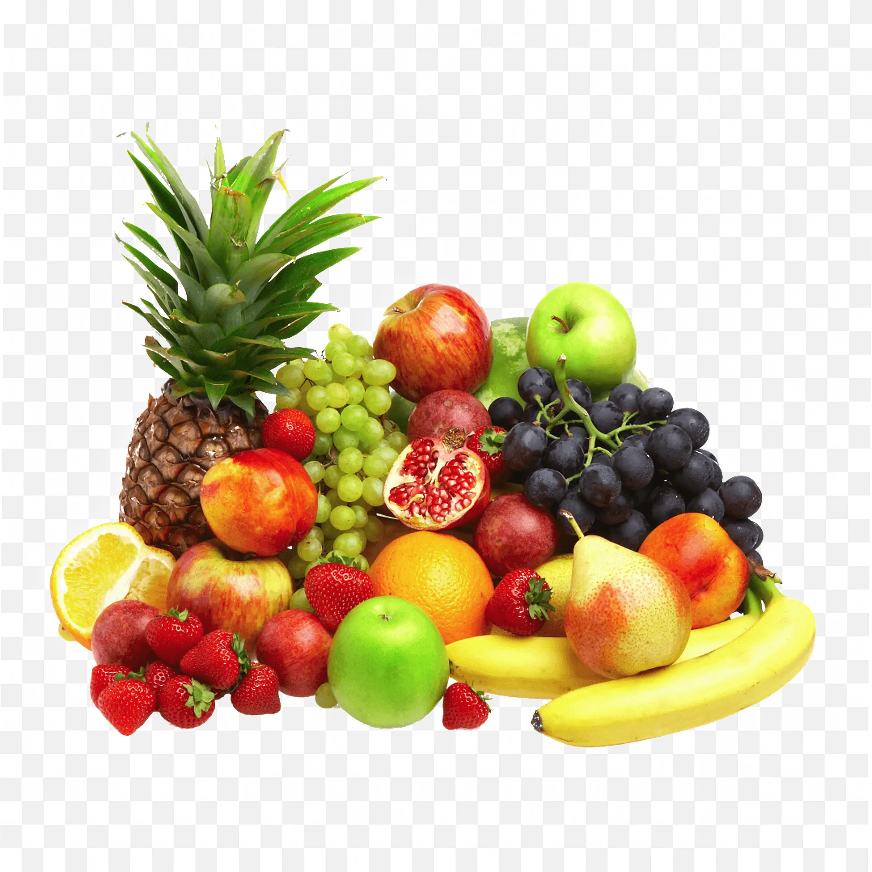 Colourful Stack of Juicy Tropical Fruit Varieties Free Png