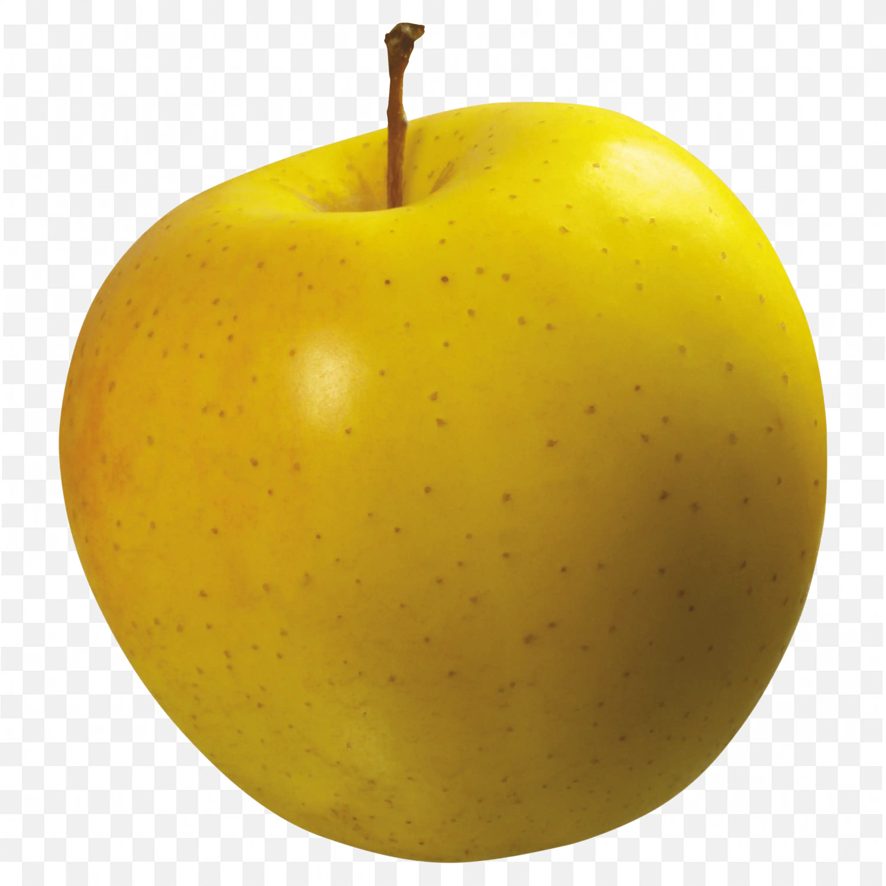 Fresh Golden Yellow Apple with Gentle Outer Pattern Png