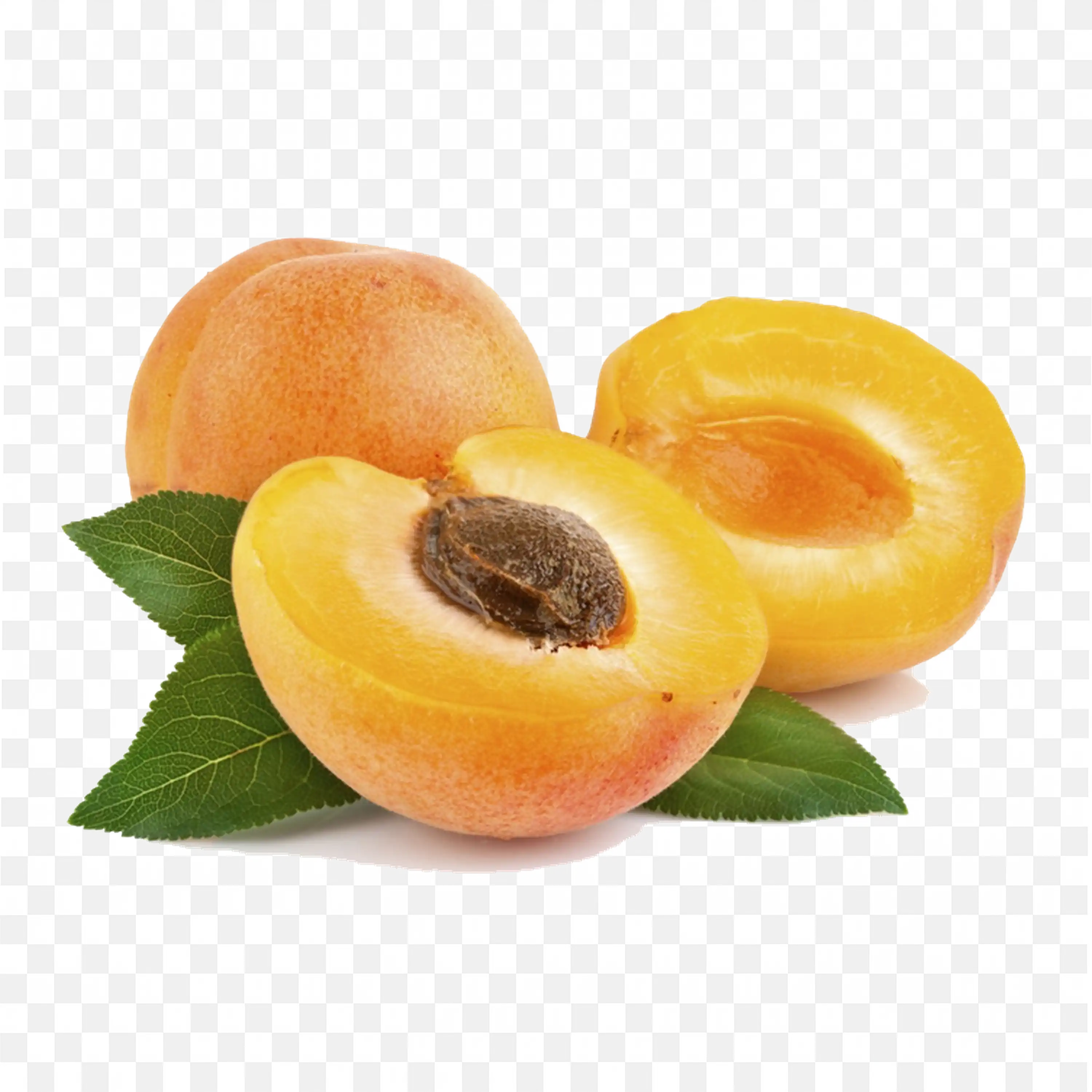 Fresh Juicy Apricot with Soft Orange Skin and Seed Inside