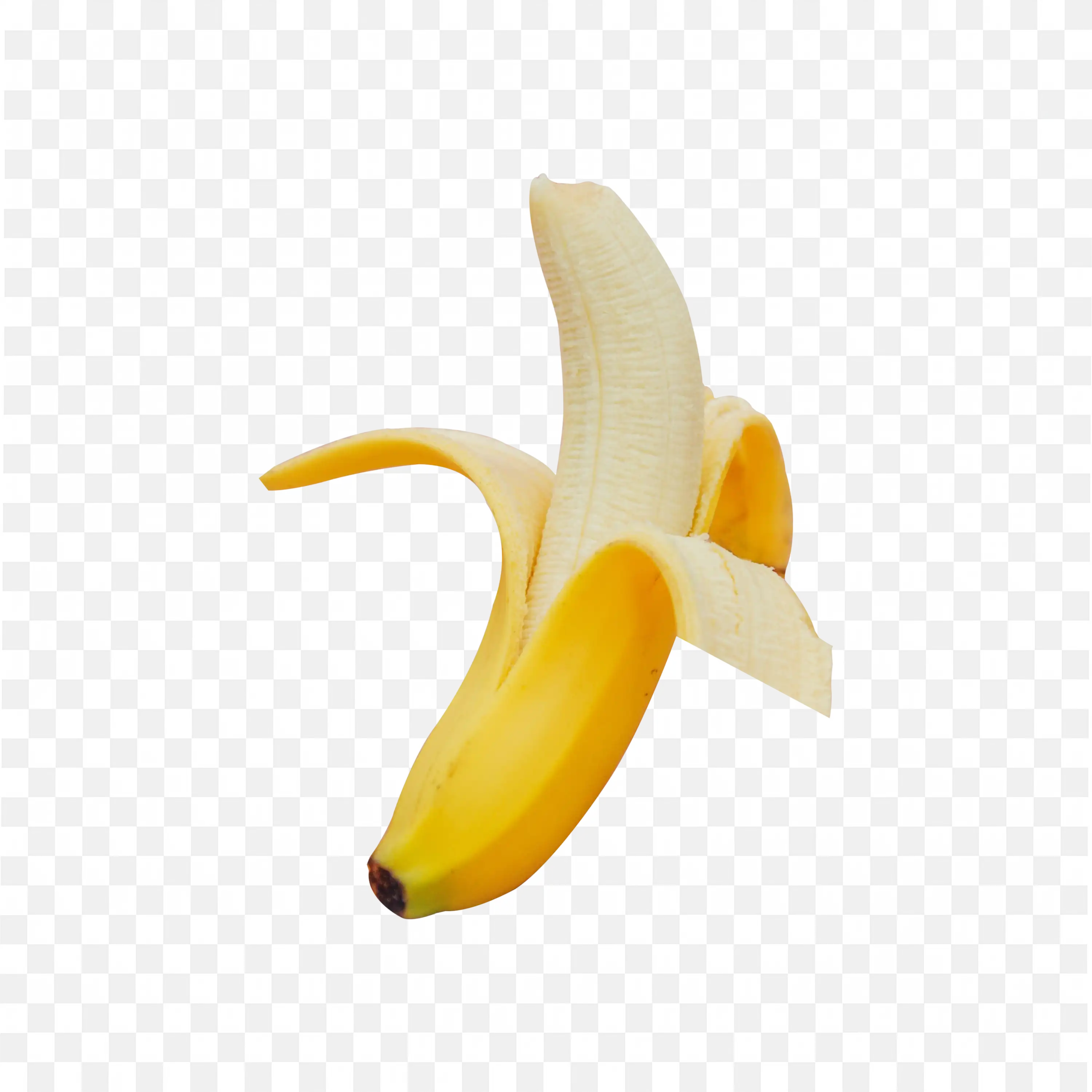Png Image of a Fresh Juicy Banana Is Peeled and Ready to Eat