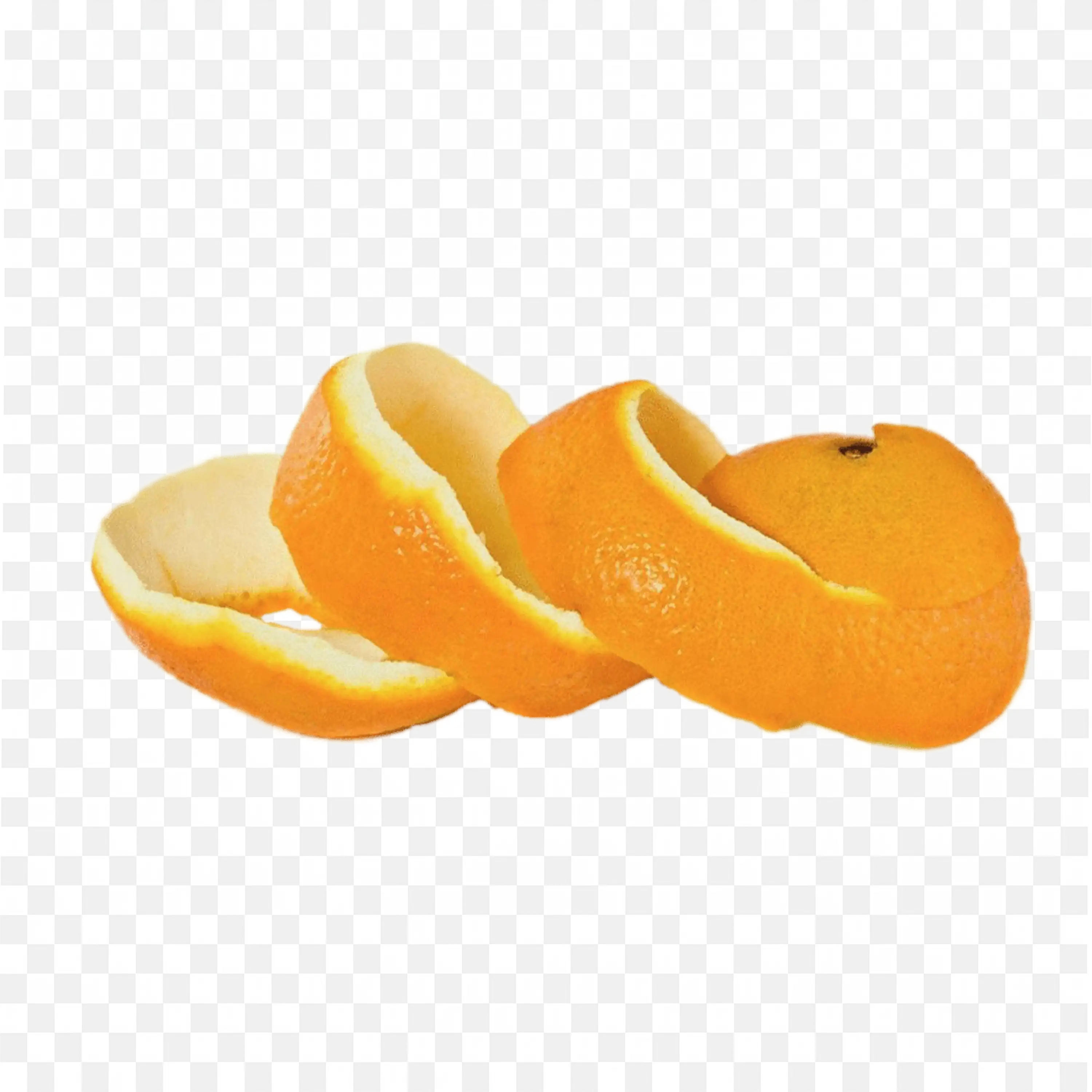 Fresh Juicy Orange Skin Is Removed in Spiral Png Download