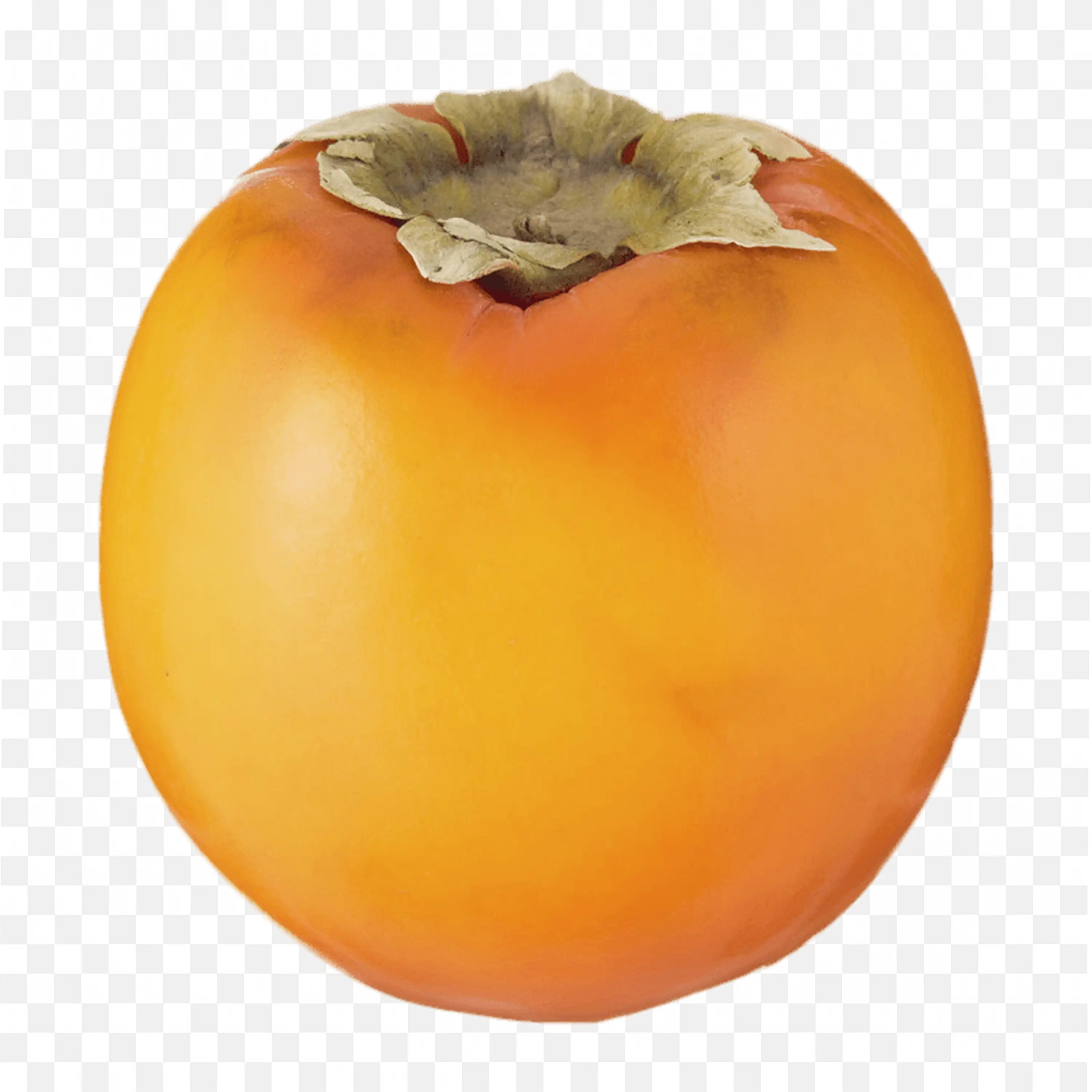 Fresh Juicy Persimmon with Smooth Orange Colour Skin Png