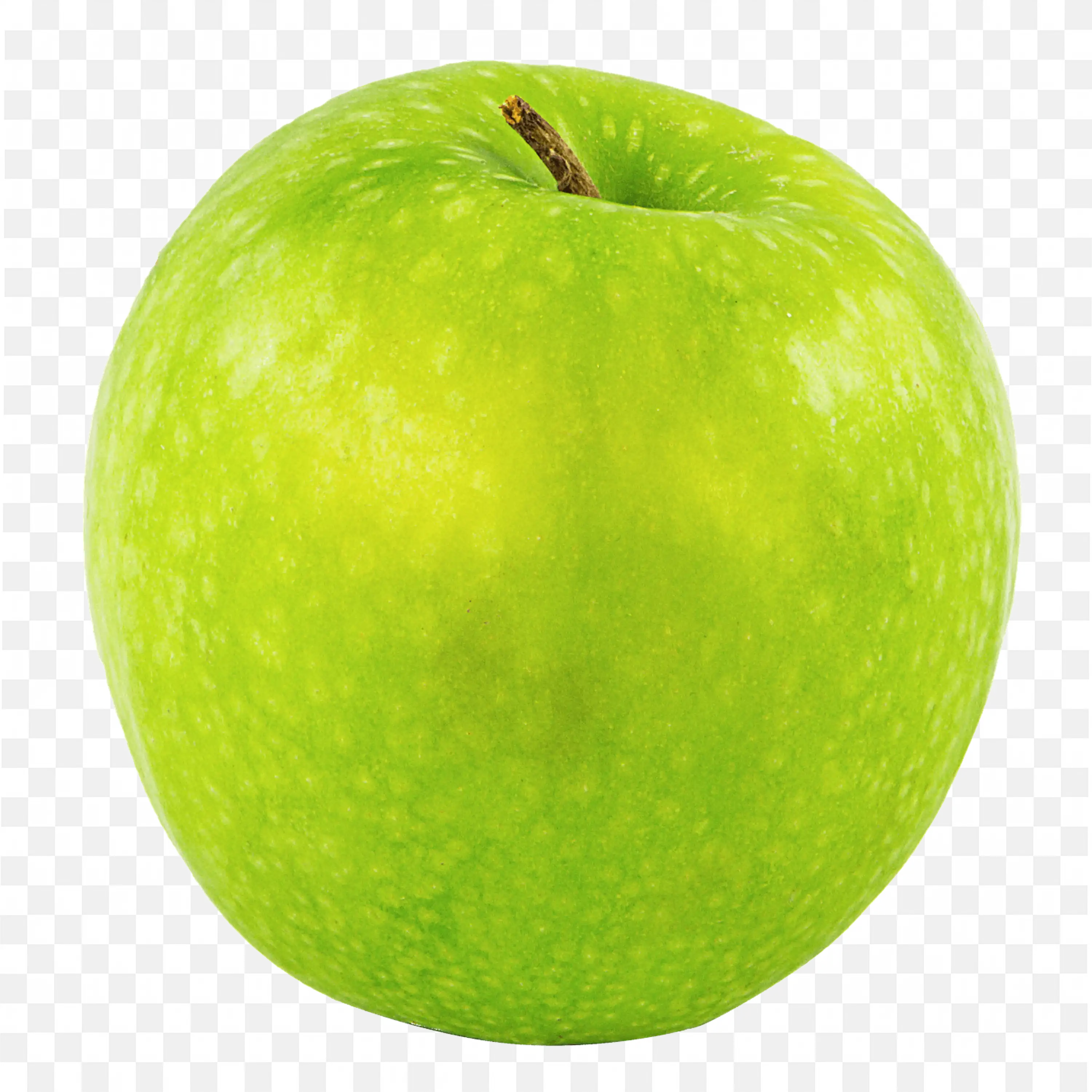 Fresh Polished with Yellow Dot Skin Green Apple Png For Free