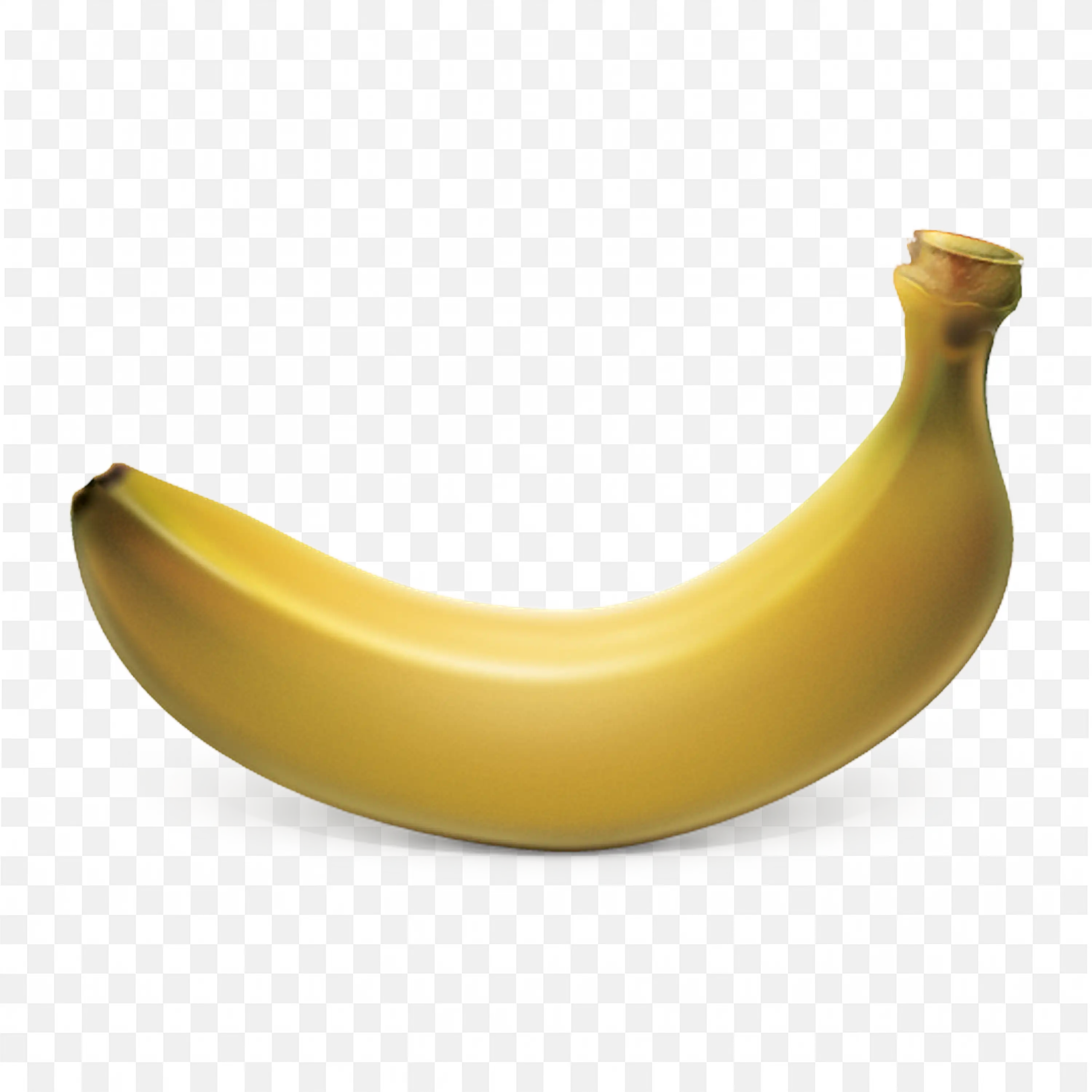 Fresh Yellow Banana with Smooth Skin and Ready to Eat Png