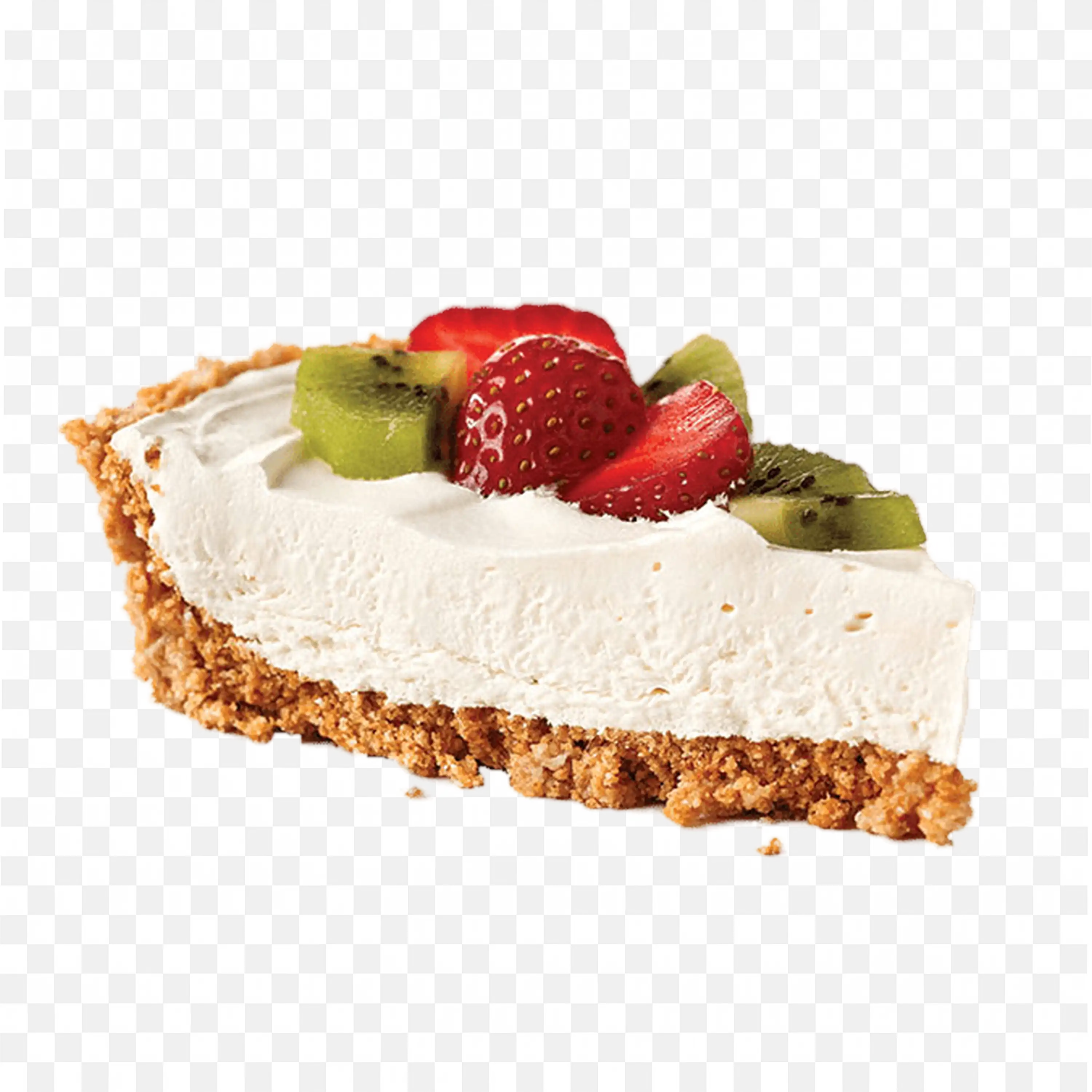 Fruit Tart with Cream and Colourful Berry and Kiwi Toppings