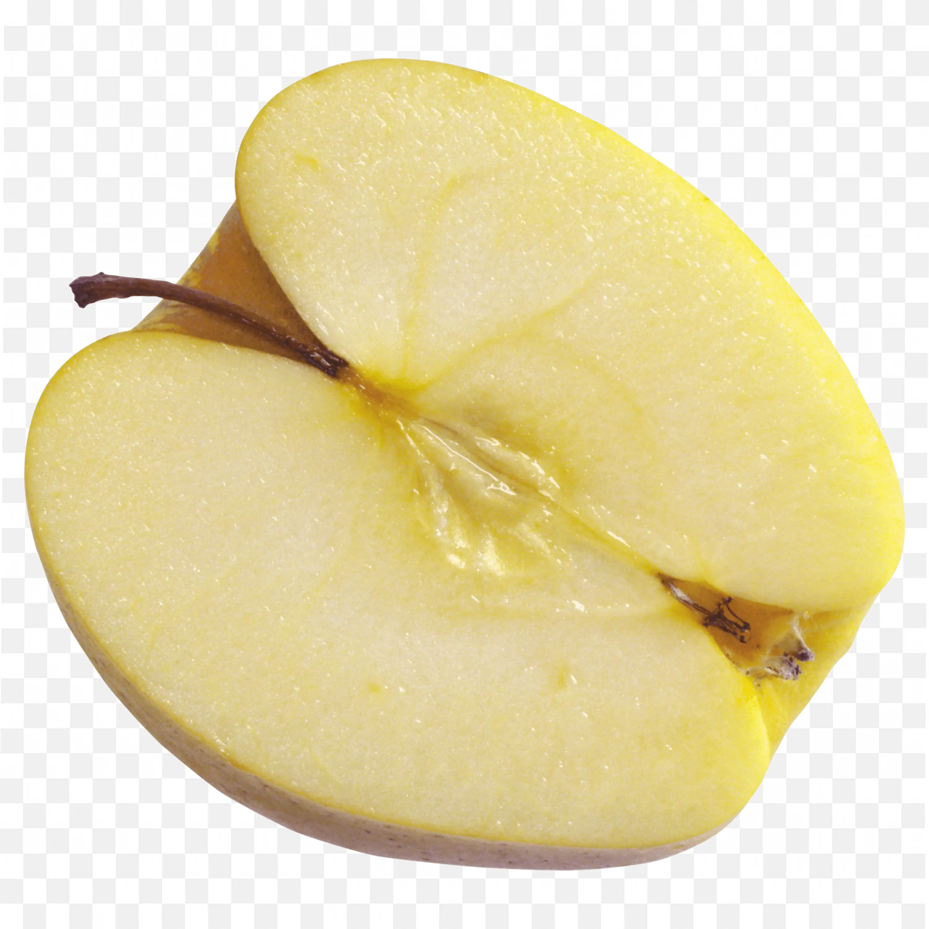 Halved Apple Showing Its Fresh Juicy White Center Free Png