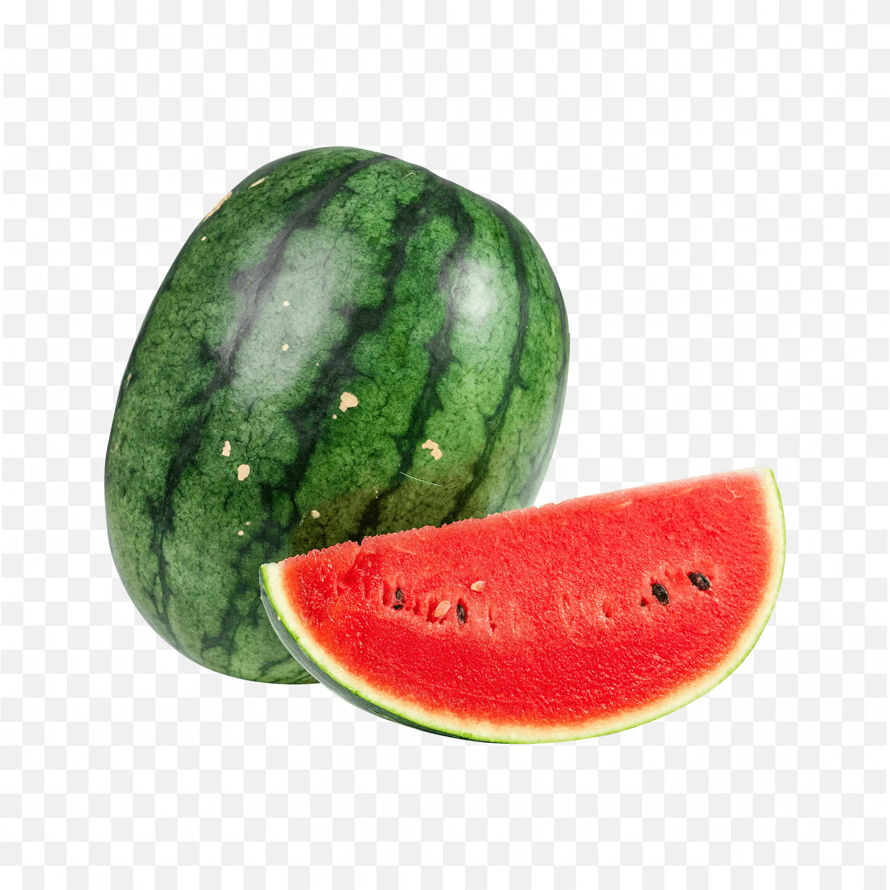 Juicy Watermelon with a Slice On Display Free Png Download