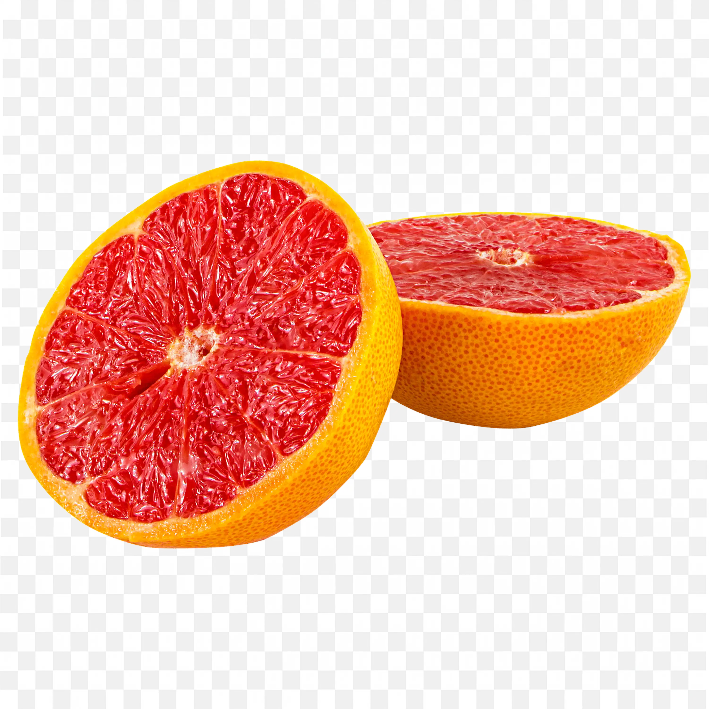 Ruby Red Grapefruit in Half Is Ready to Eat Png For Free