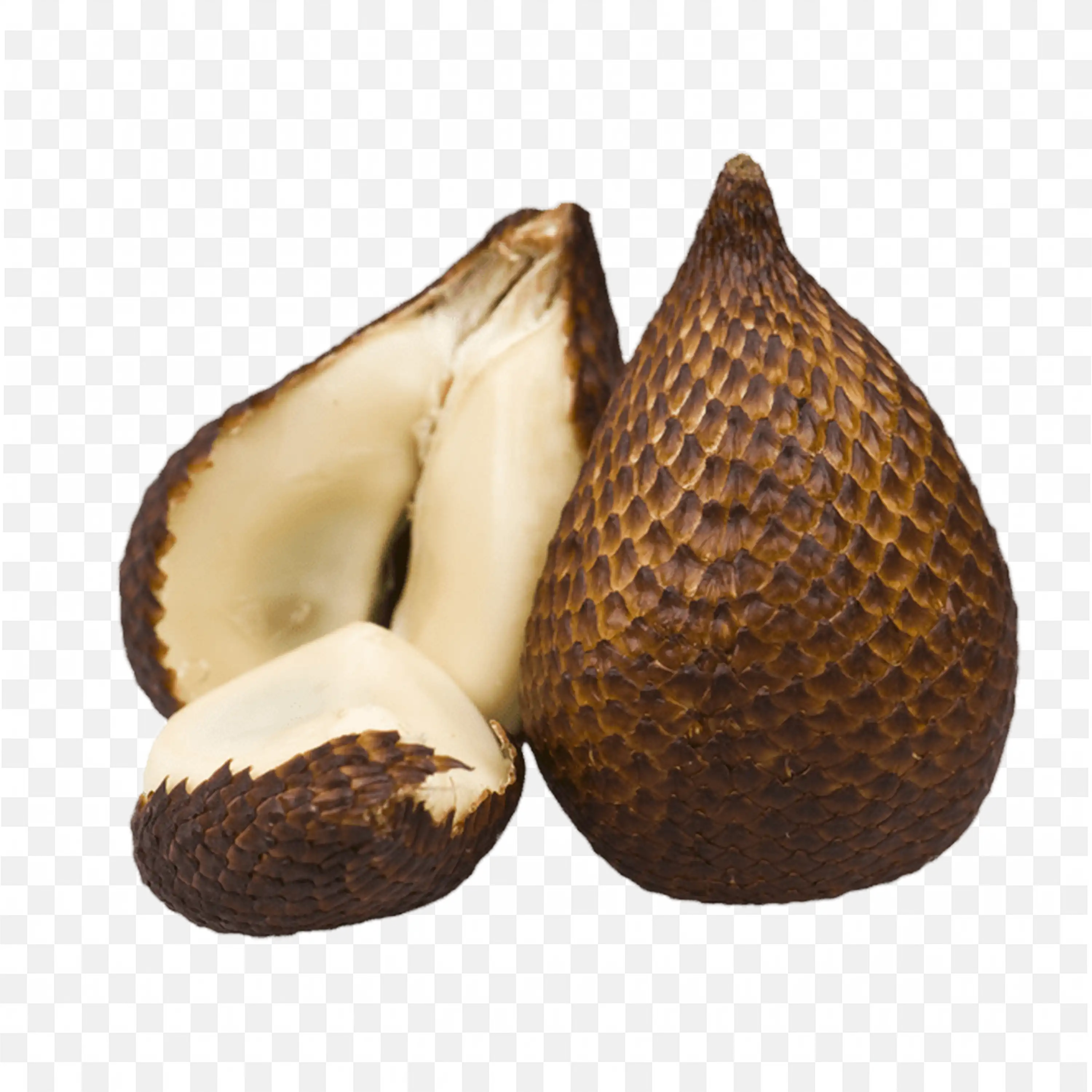 Snake Fruit Peeled Open Halfway Free Png Image Download