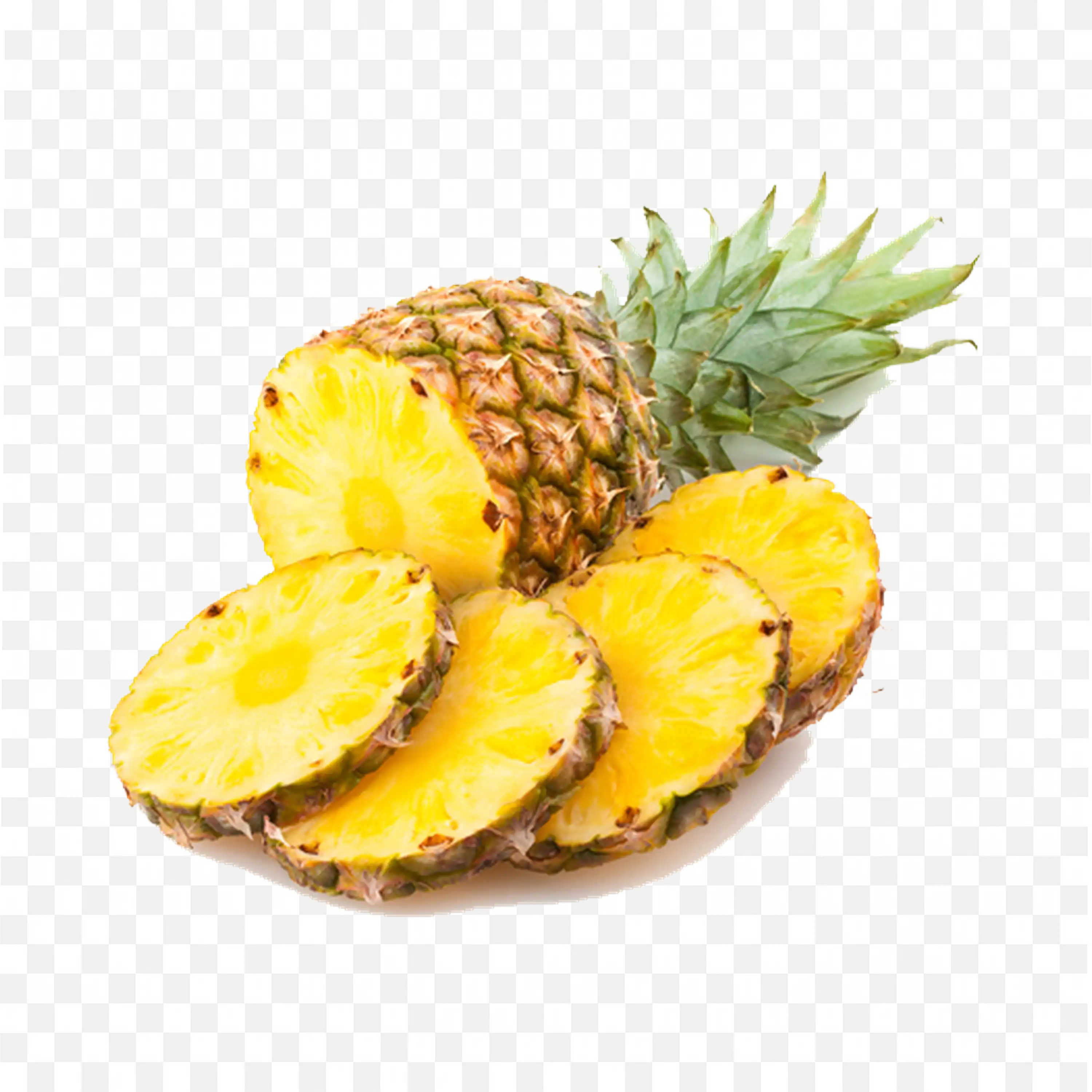 Download the Pineapple with Juicy Slices Arranged in Plate