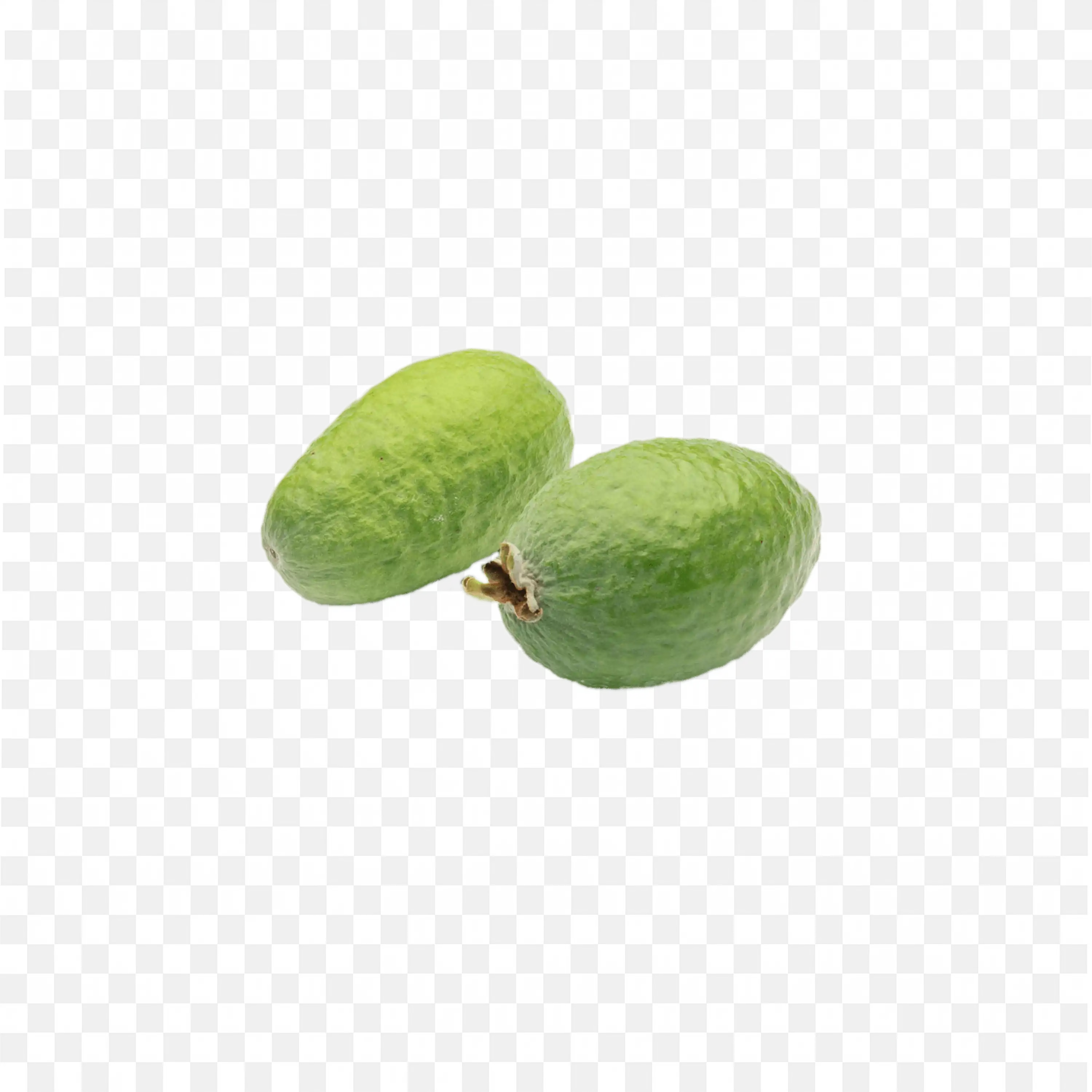 Two Small Fuzzy Feijoa Ready to Eat Anytime Png Image Free
