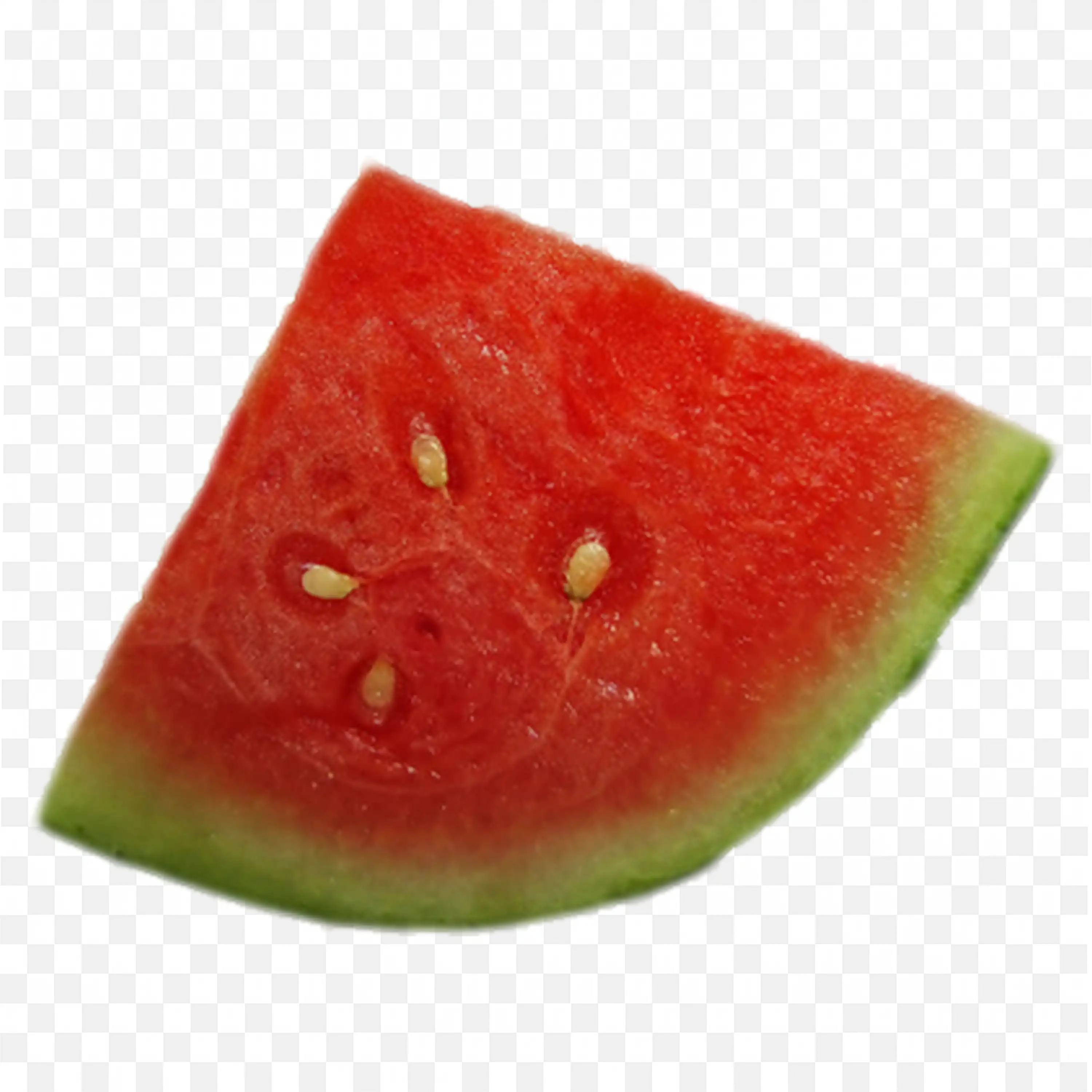 Watermelon Slice in Triangle Shape with Seeds Inside Png
