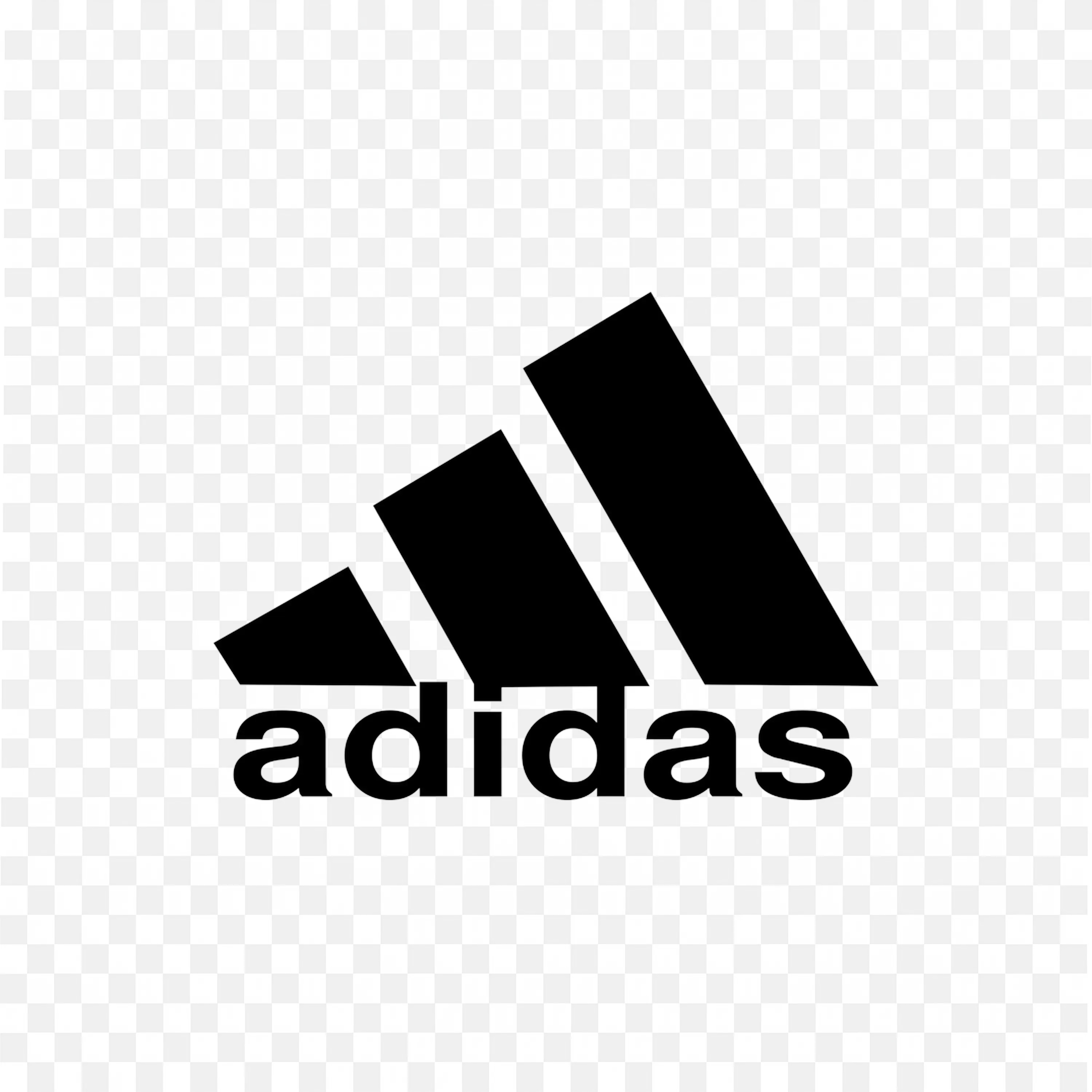 Adidas black three stripes logo a simple text design PNG