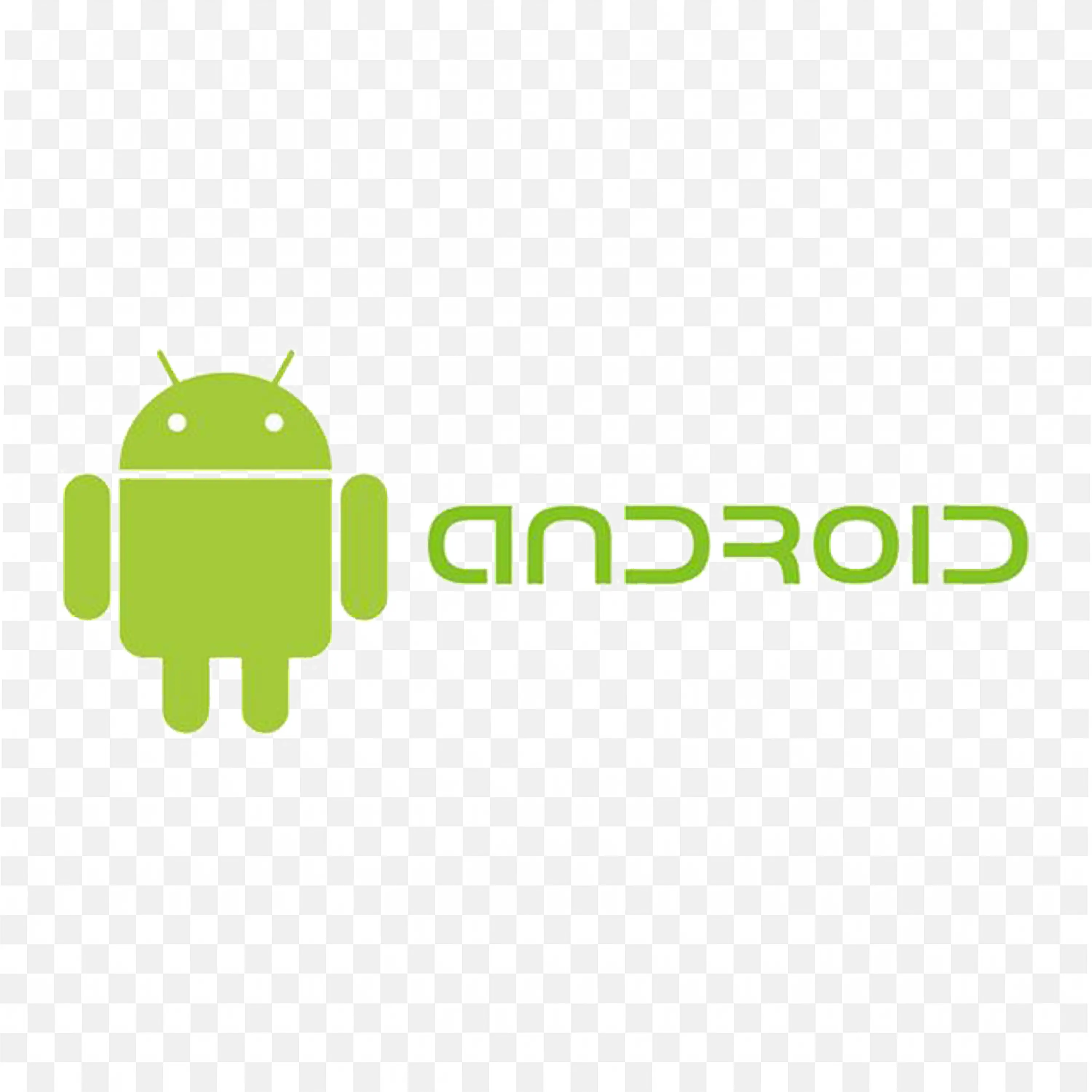 Download the Android Logo with Horizontal Green Text PNG