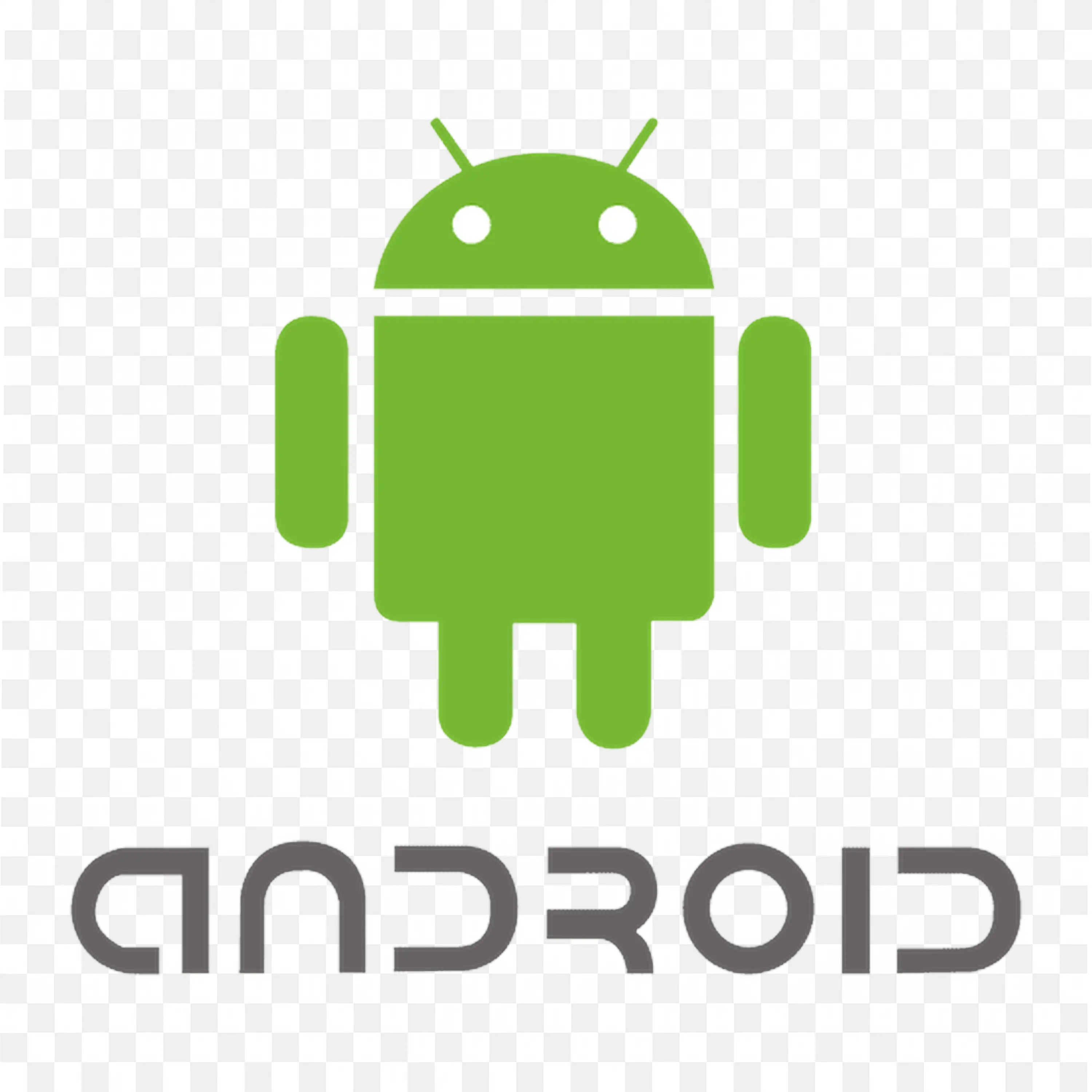 Android Text Logo with Icon for Mobile Operating System PNG
