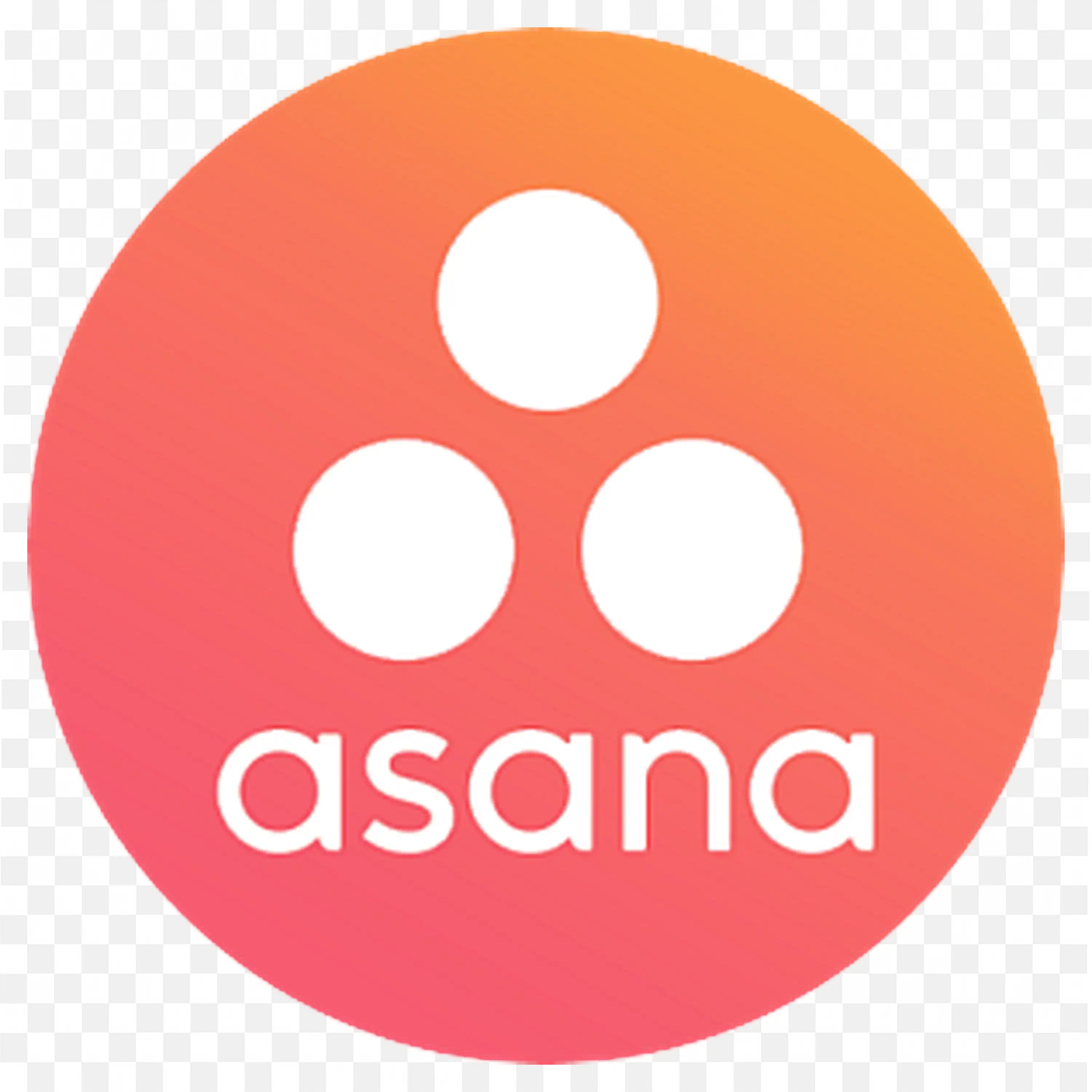 Asana App Logo with Gradient three dots in circle PNG Logo
