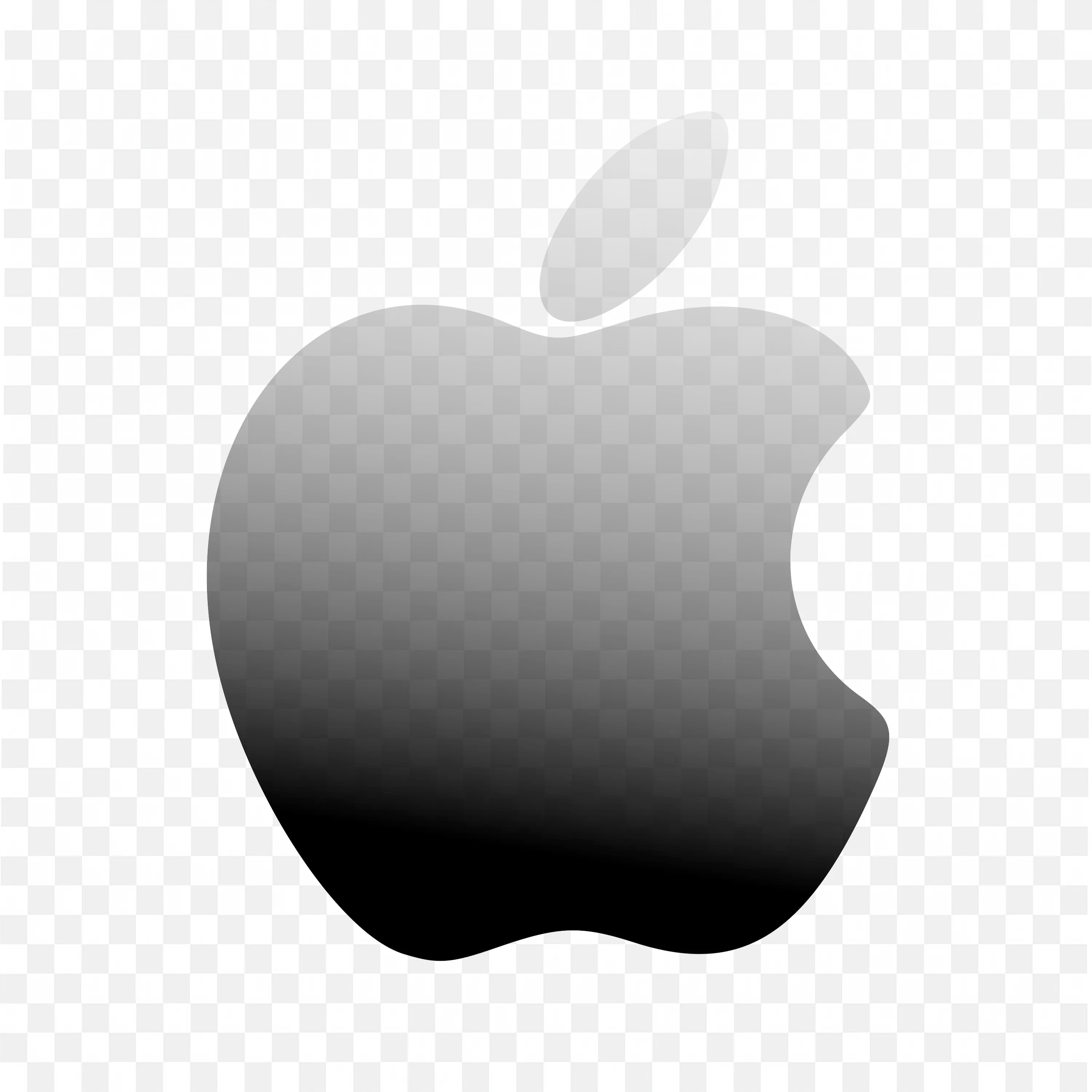 Black Apple logo with bite mark on right side PNG download