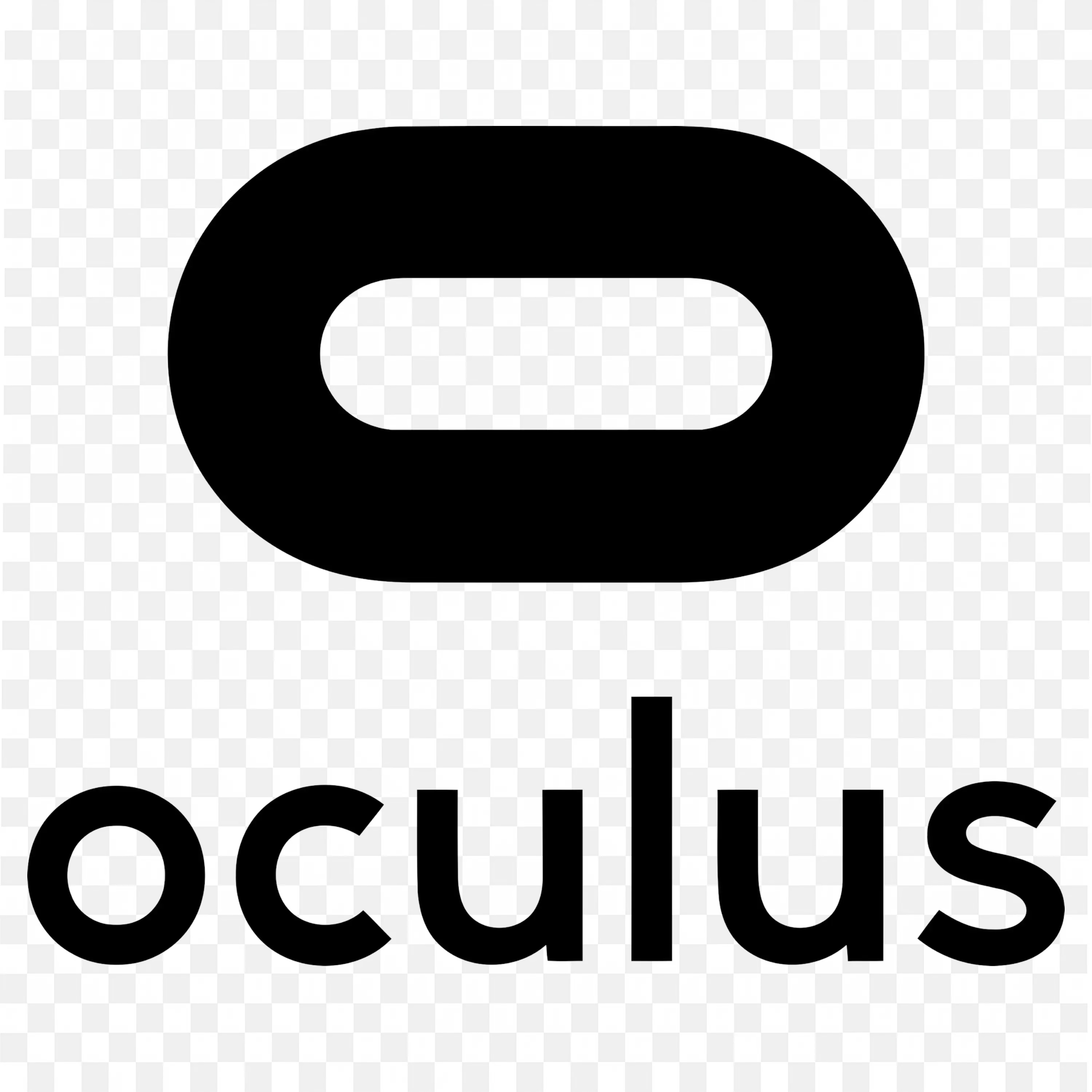 Black Oculus Logo with Oval Shape above the Brand name PNG