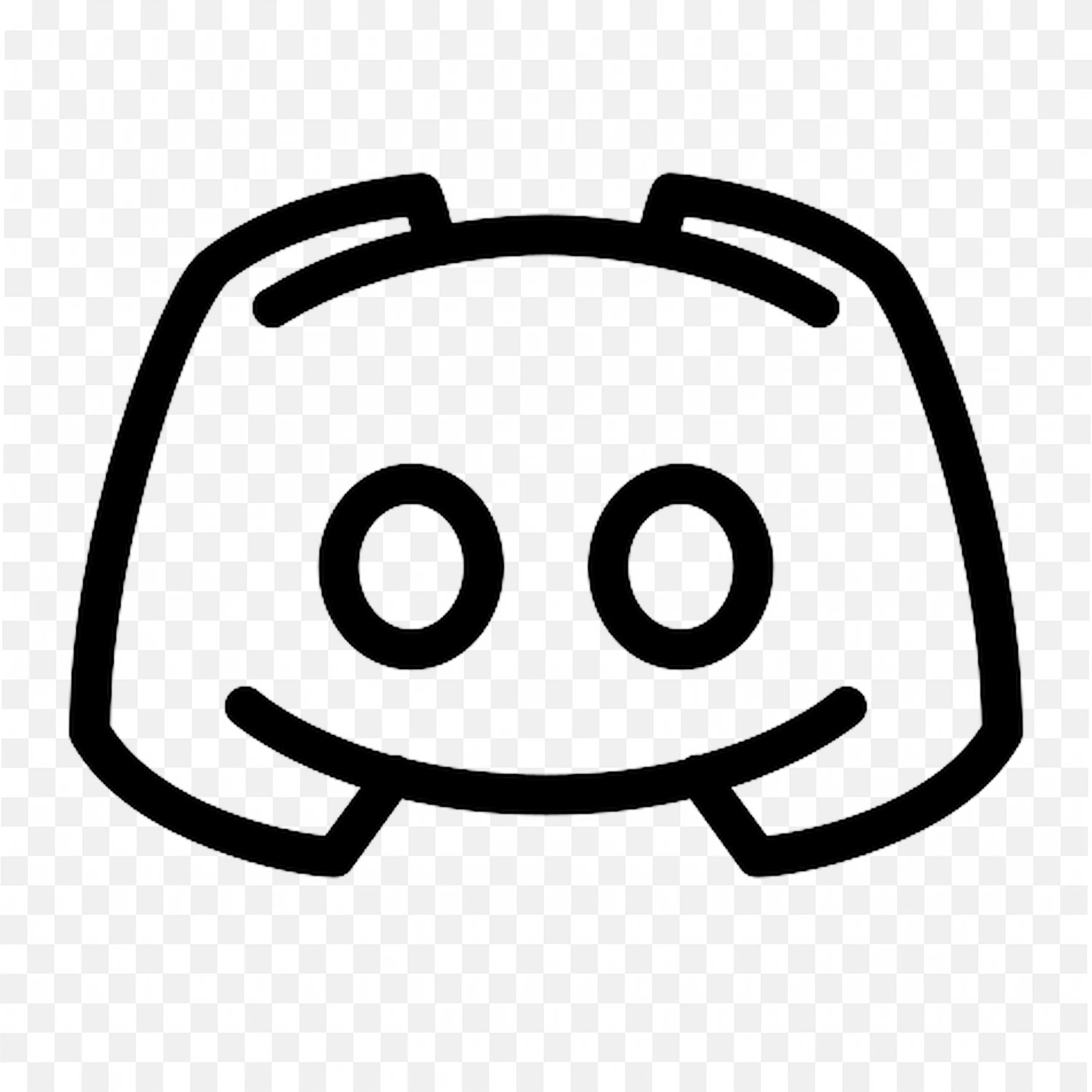 Download the Black and White Discord Outline Logo for free