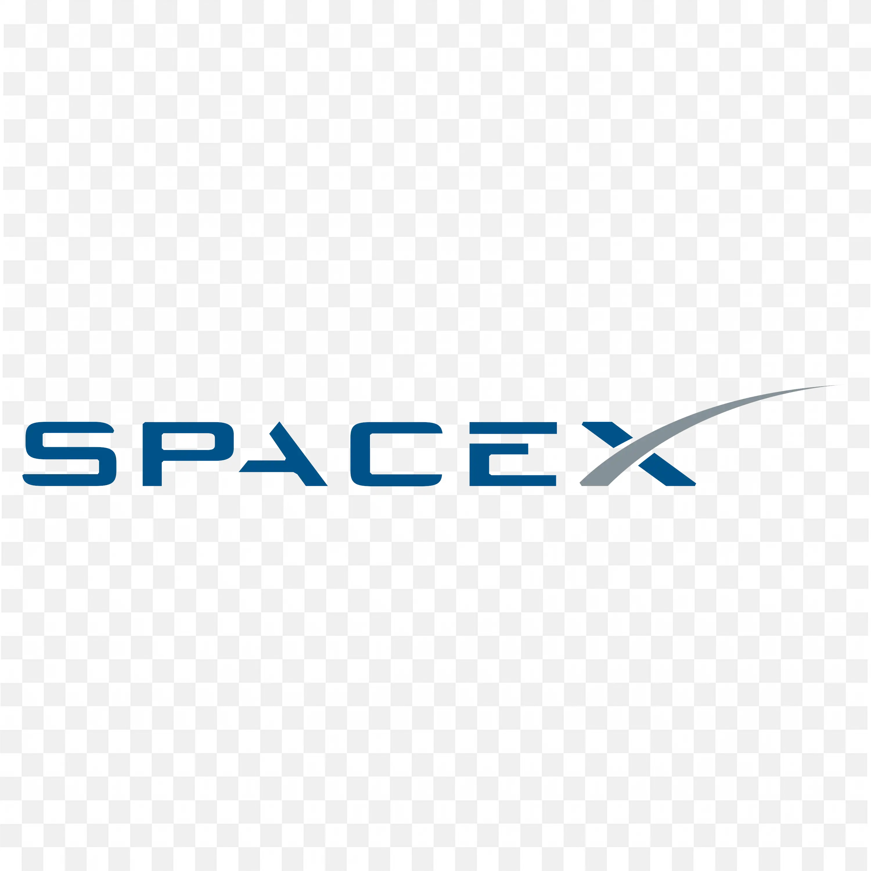 Blue SpaceX Logo with Stylized X and Advanced font style