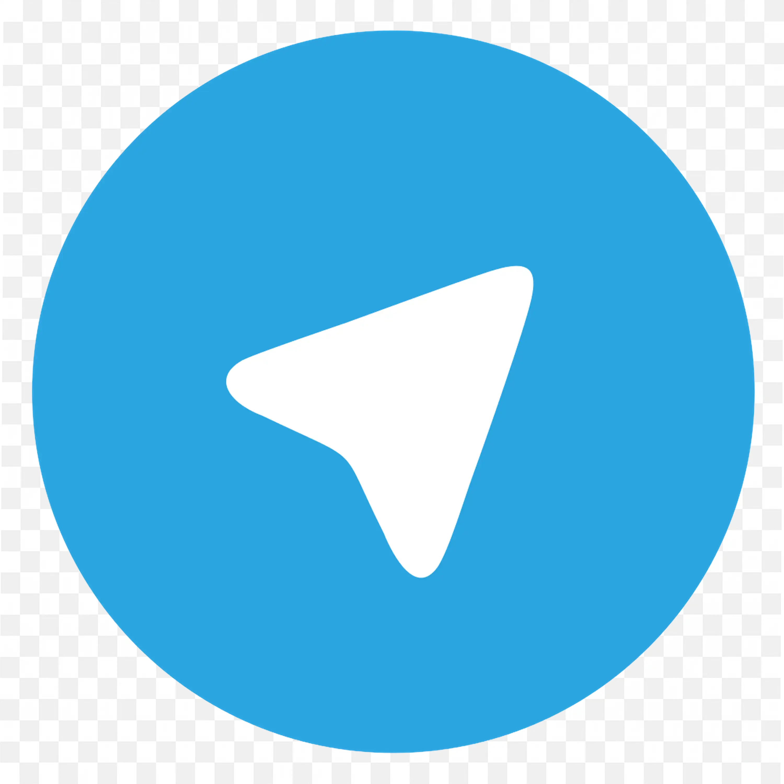Blue Telegram Logo with Cursor Paper Plane PNG for free