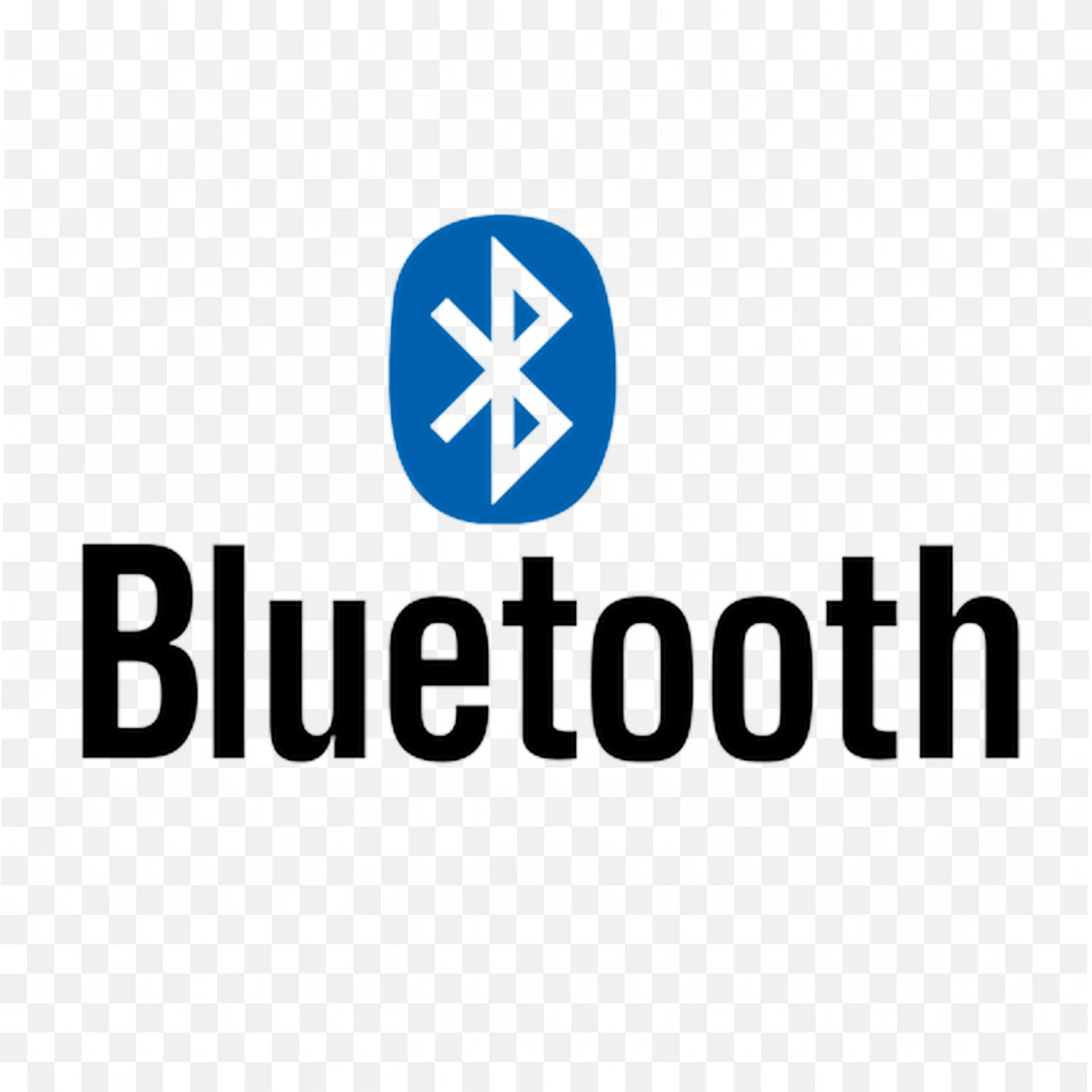 Bluetooth App Logo with blue oval and black bold text PNG