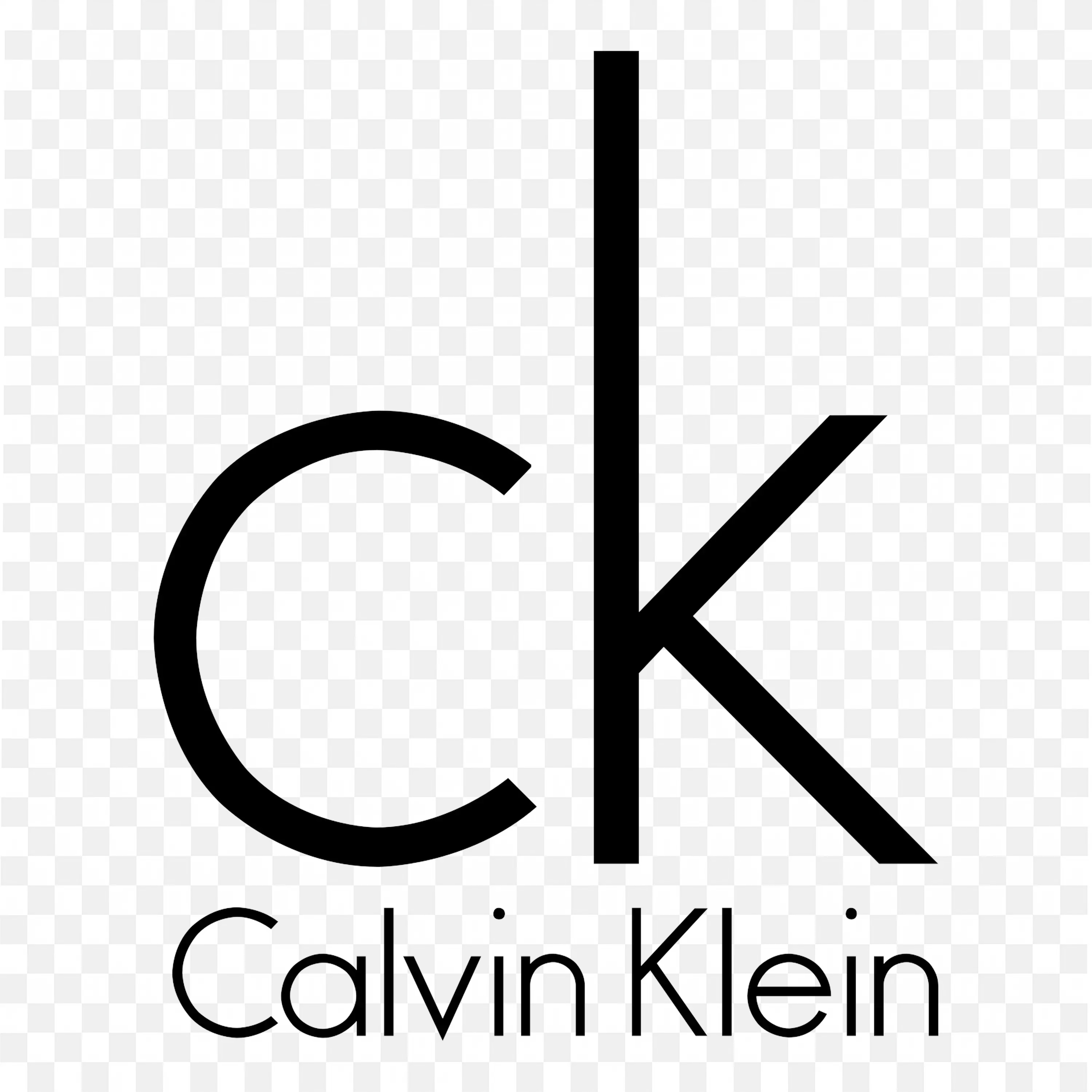 Calvin Klein logo with lowercase letters and CK free PNG