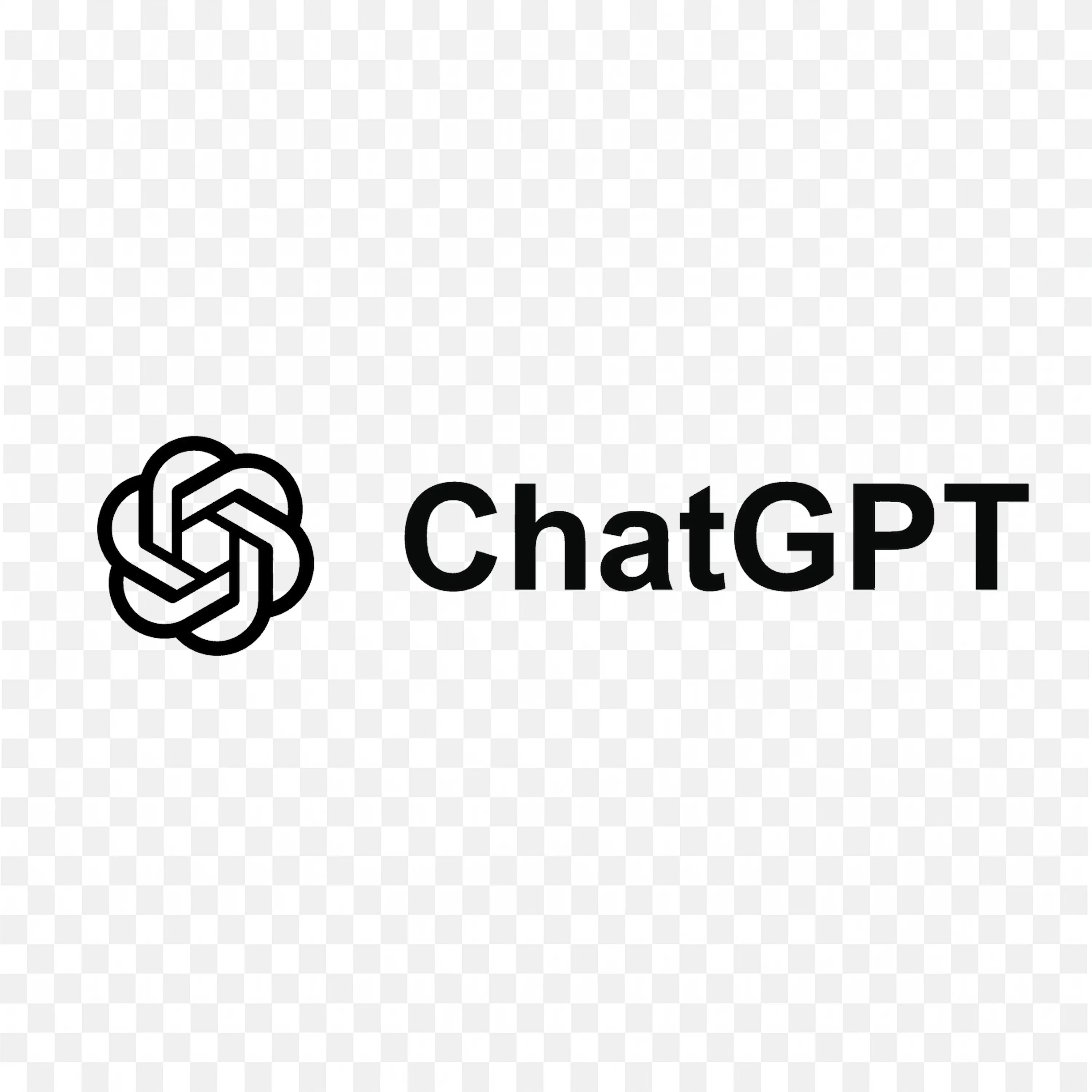 ChatGPT Icon with Bold Black Text for Clear Branding PNG
