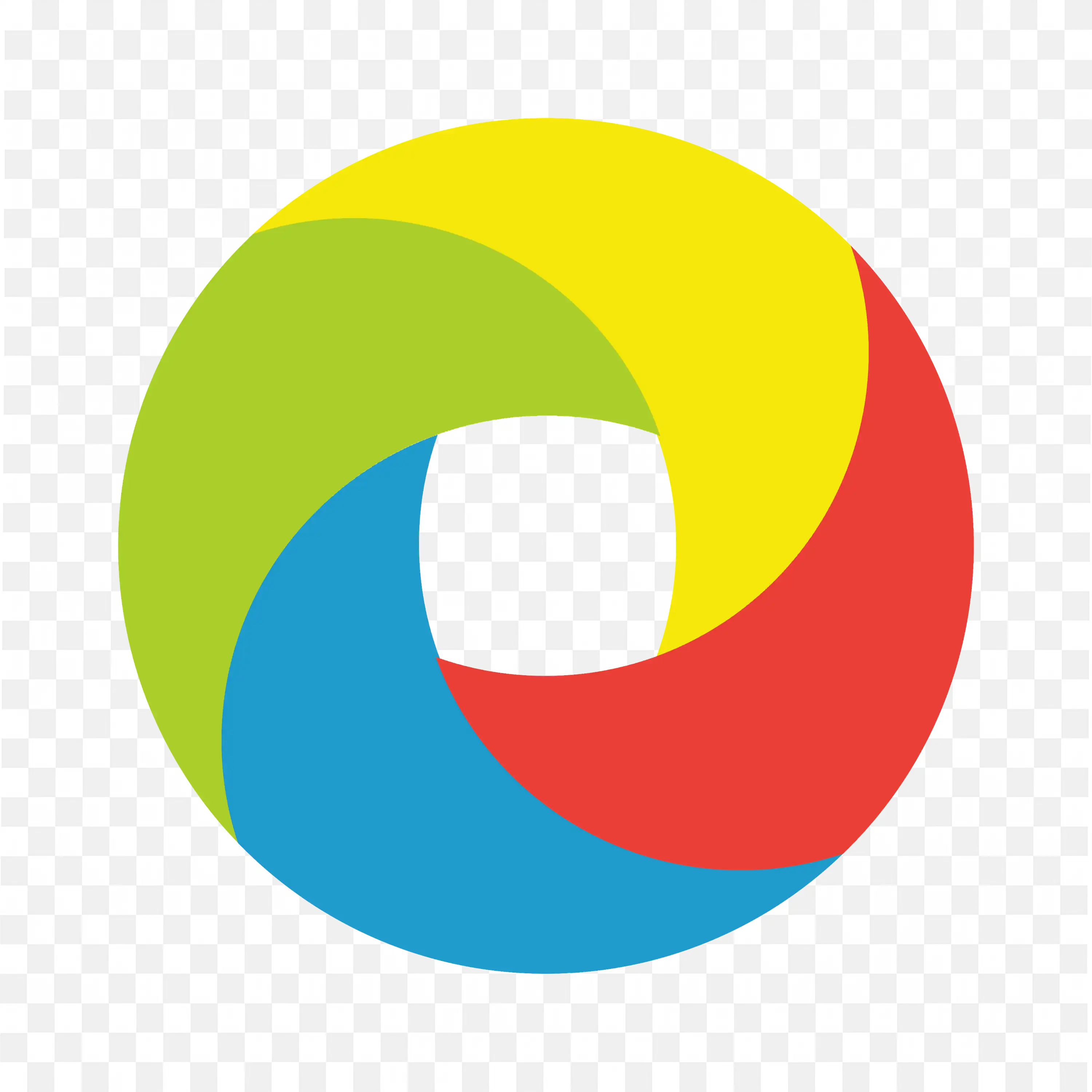 Colourful Circular Swirl Icon Featuring Web Browser Logo